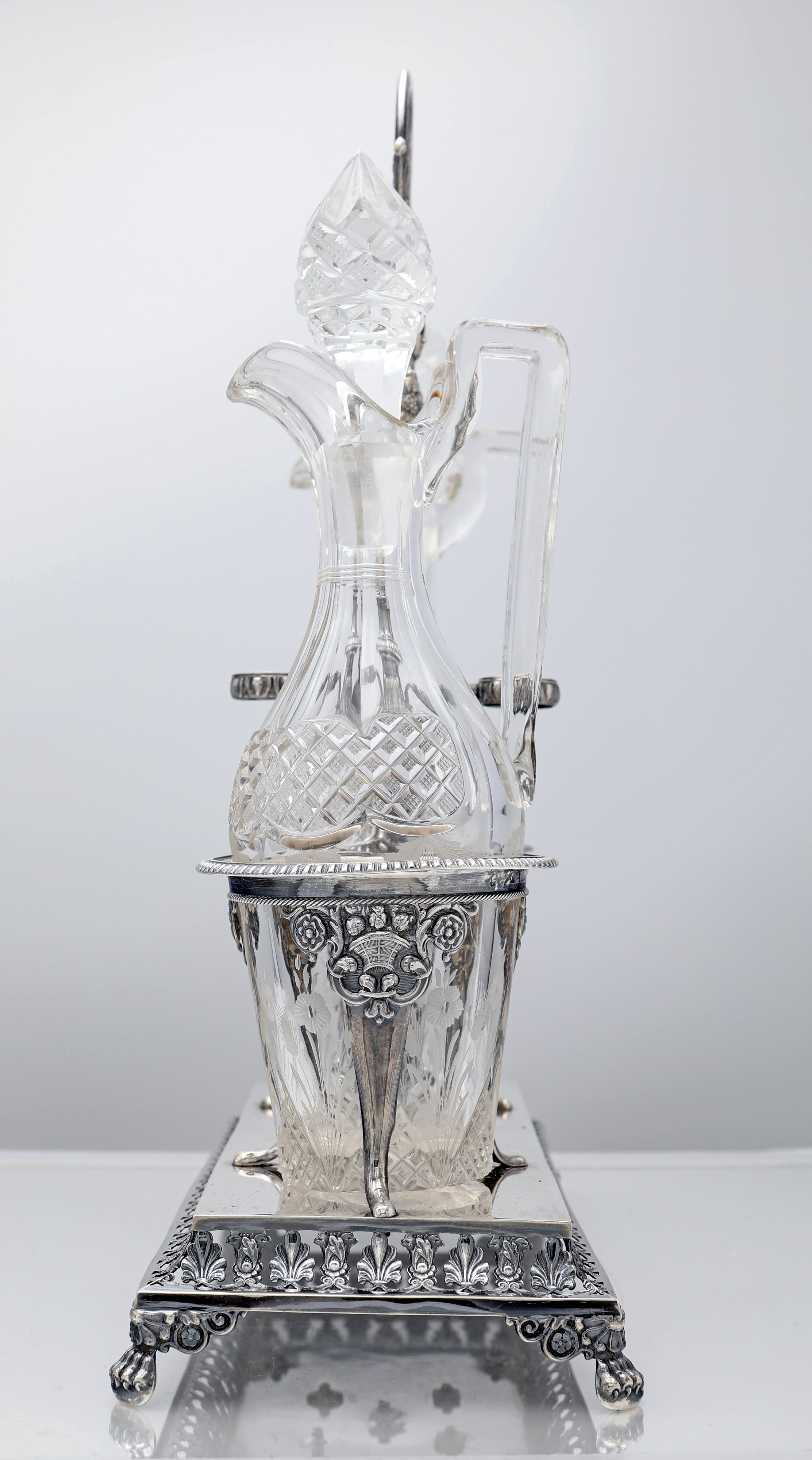 Acetoliera in argento, Regno Lombardo/Veneto, argentiere Luca Franceschini, attivo a Milano dal 1...