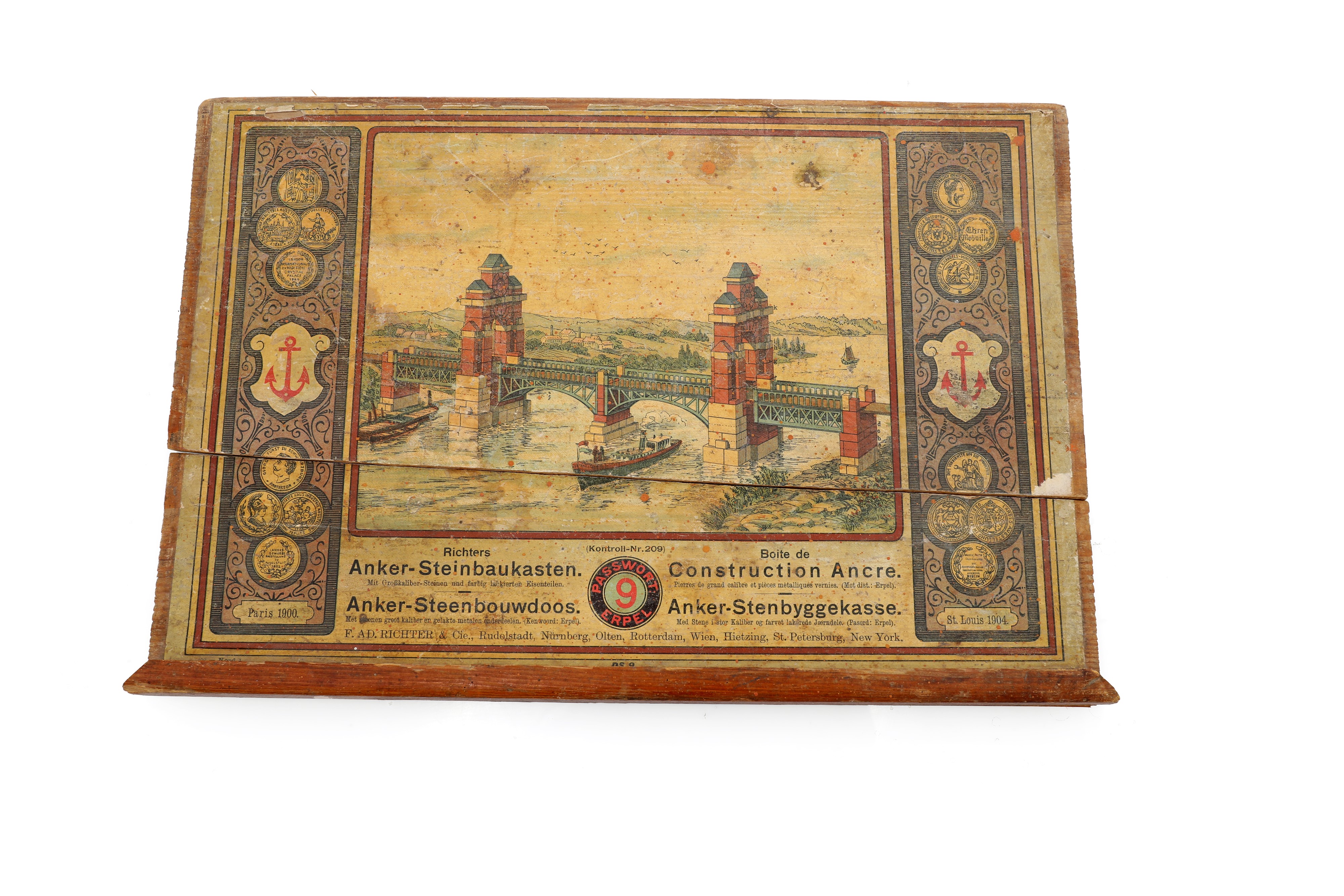 Friedrich Adolf Richter, Scatola di costruzioni in pietra “Anker Steinbaukasten”, Rudolstadt (Ger...