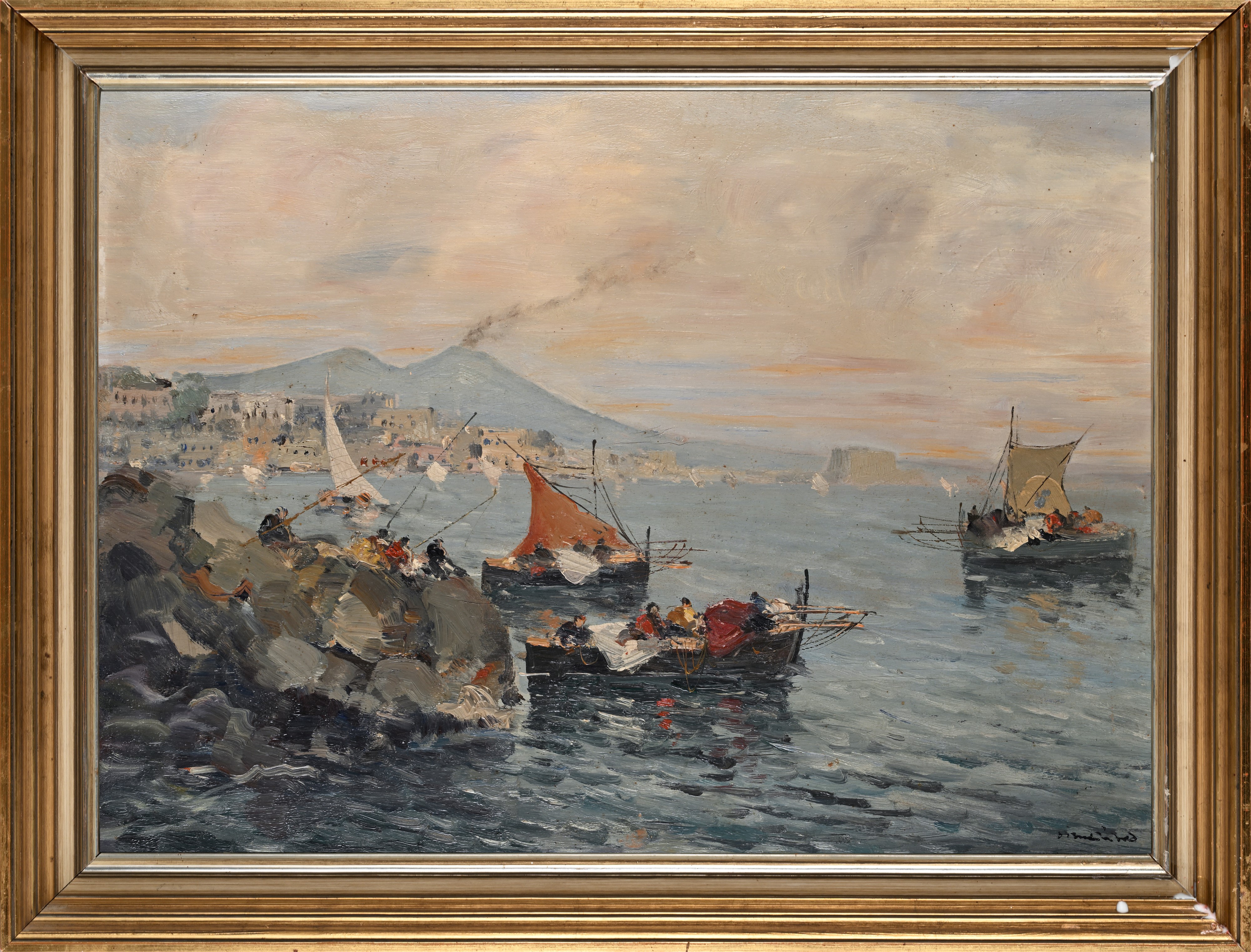 Napoli, pescatori e barche a Mergellina