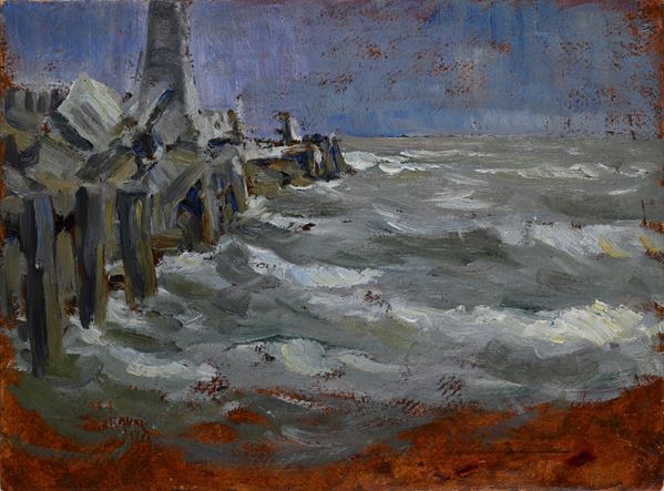 Mareggiata sugli scogli