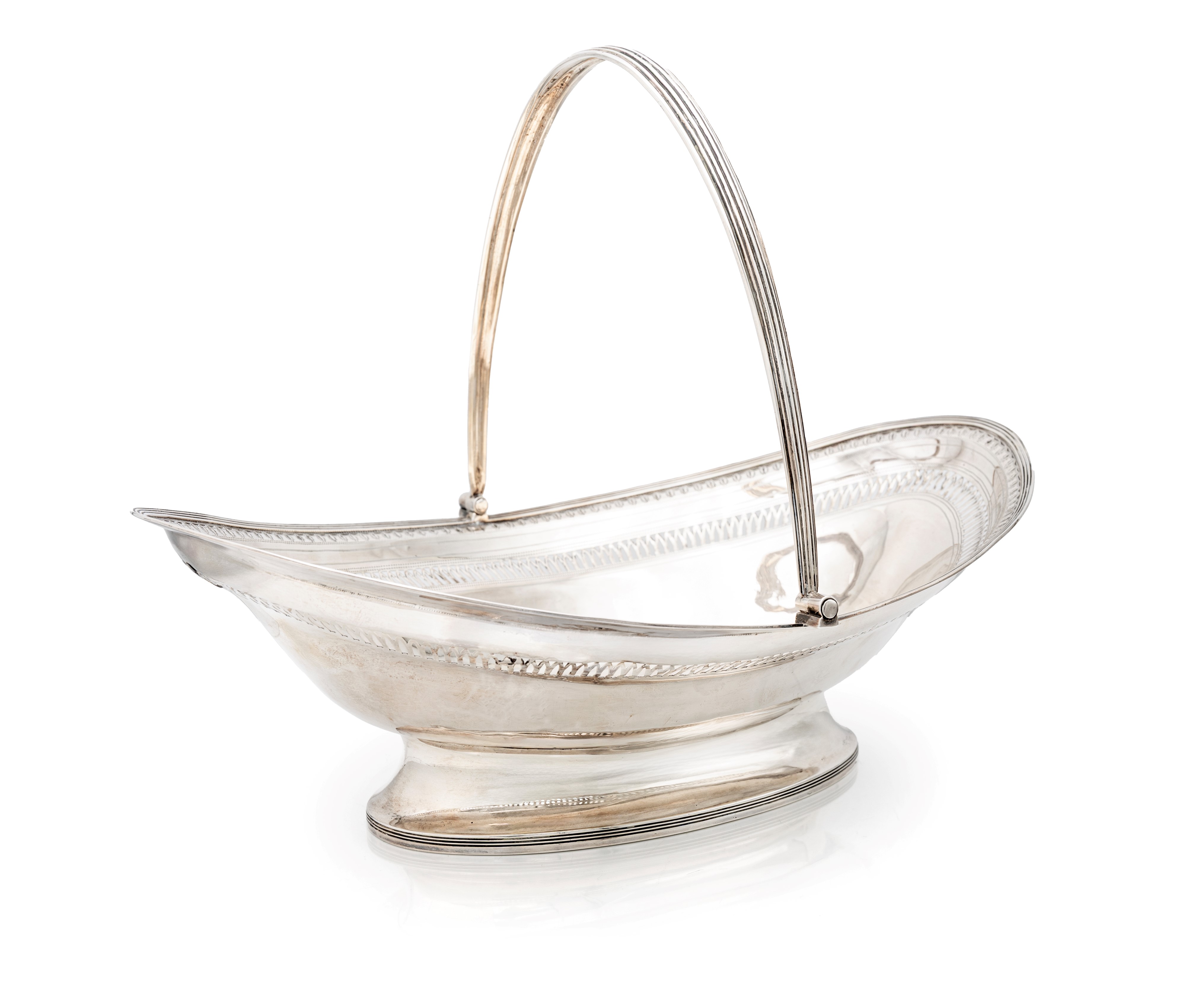 Centrotavola a navicella in argento, Londra 1752