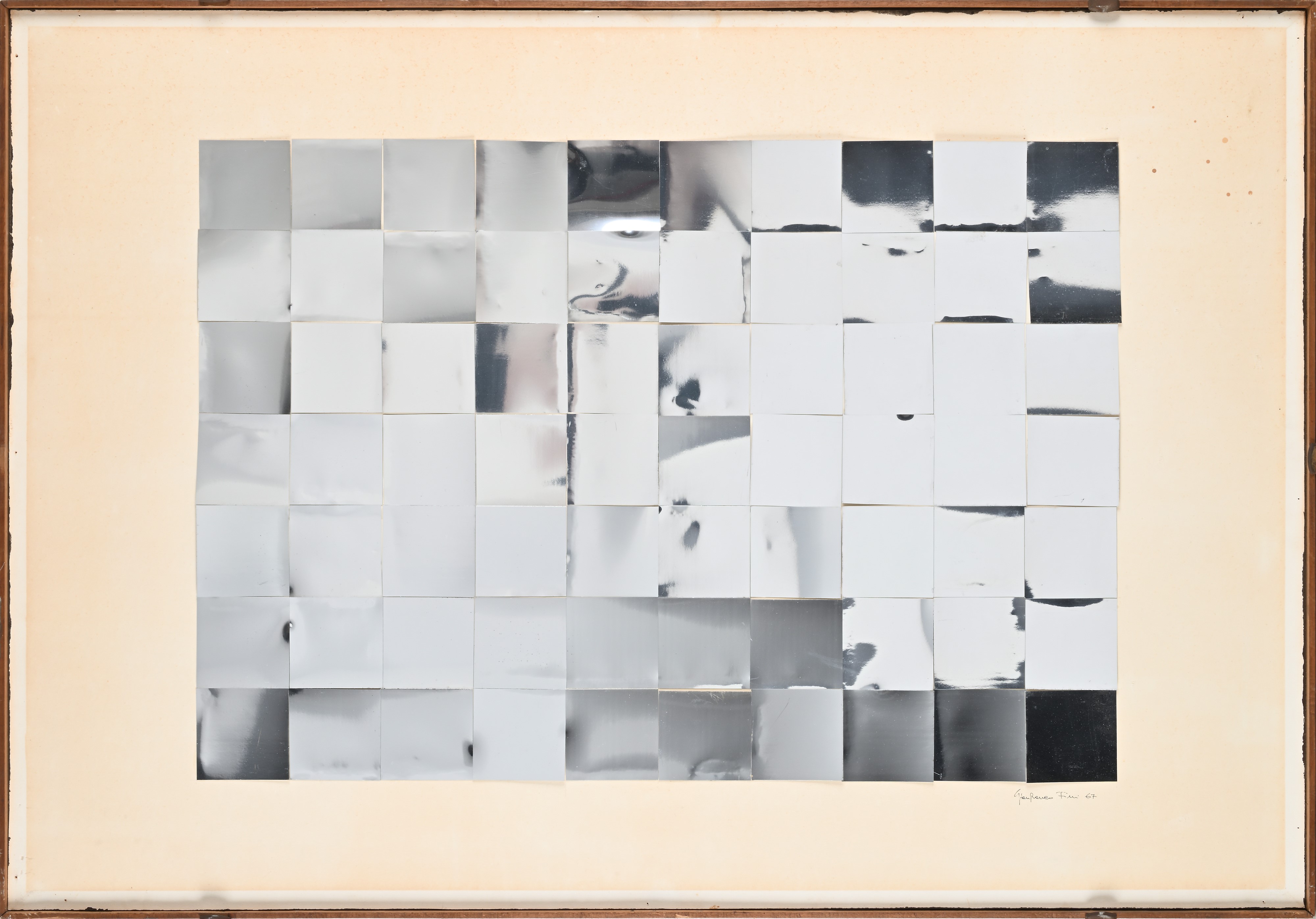 Gianfranco Fini - Senza titolo (collage di cartoncini agentati riflettenti)