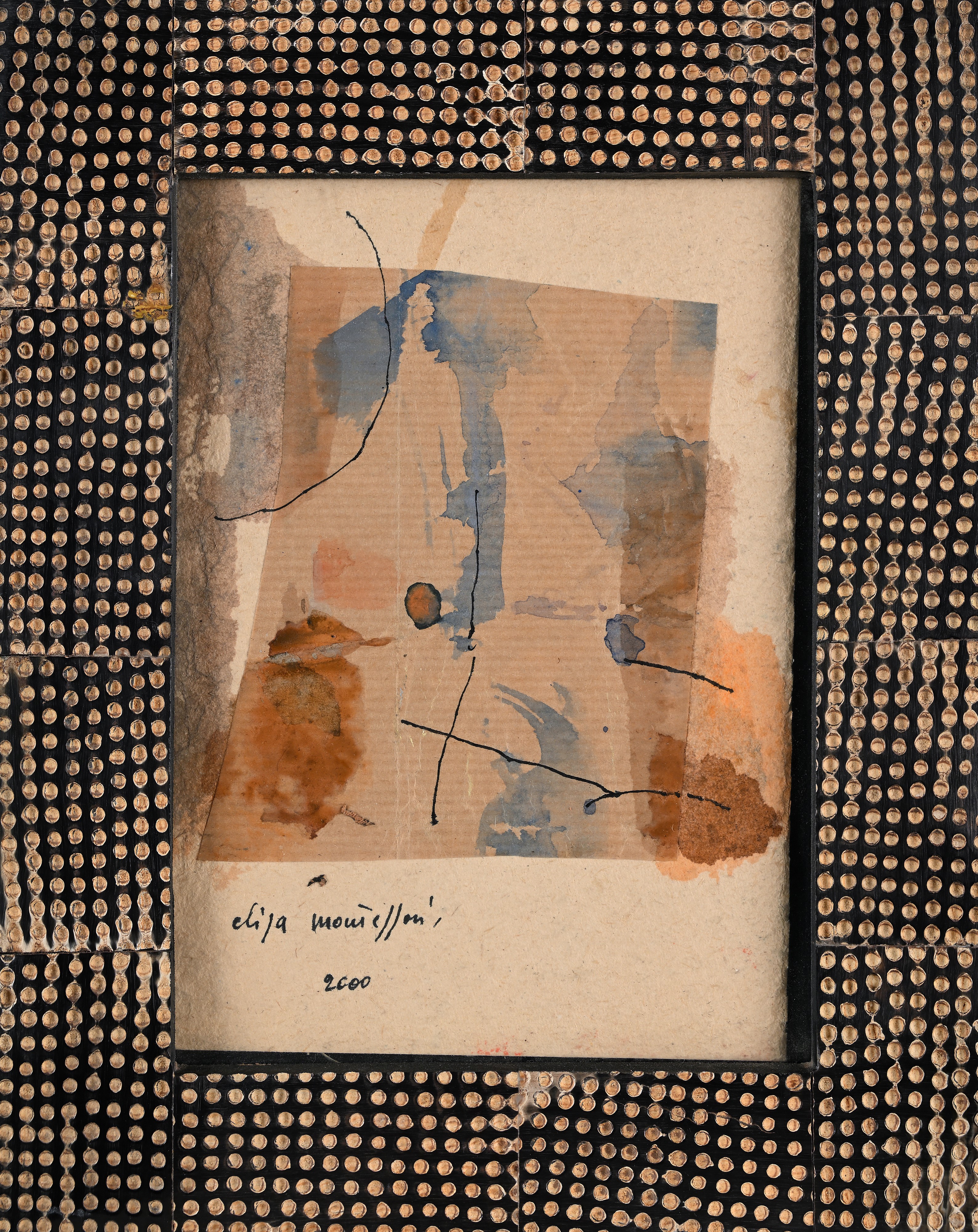 Elisa Montessori - Senza titolo (inchiostro, acquarello e collage su cartone)