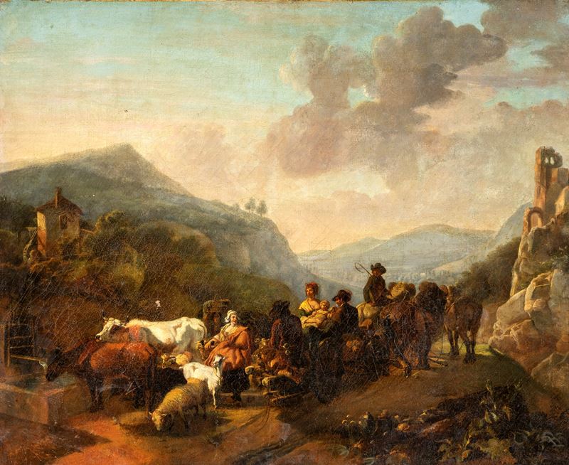 Passo di montagna con figure