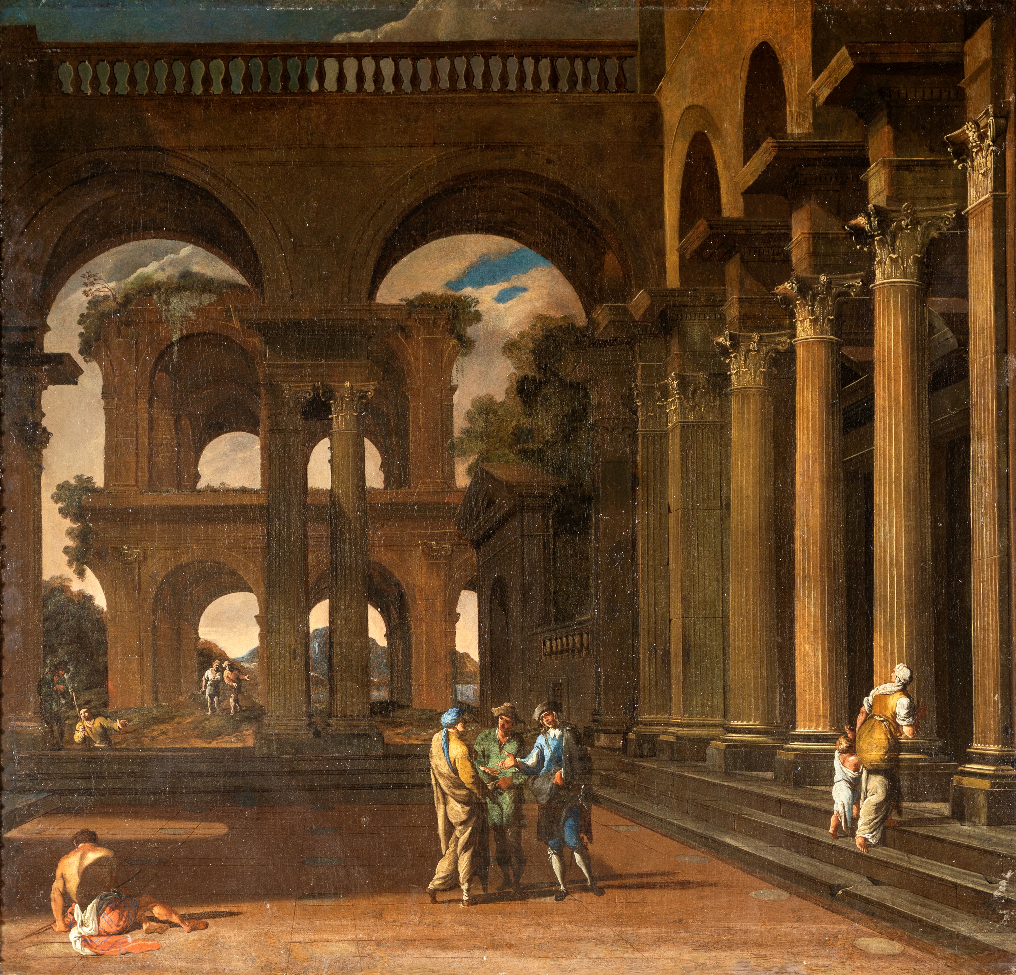 Coppia di fantasie architettoniche