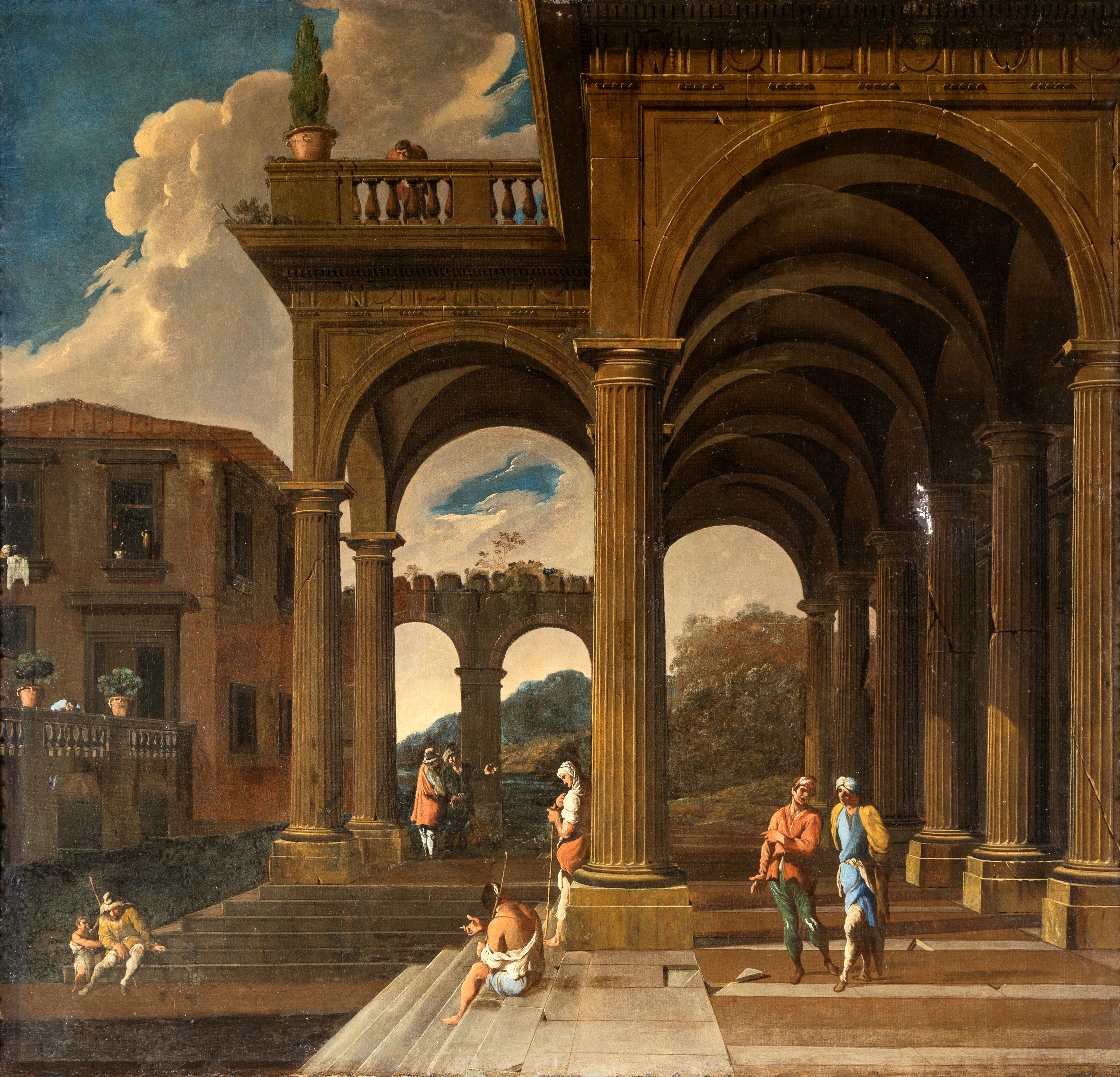 Coppia di fantasie architettoniche