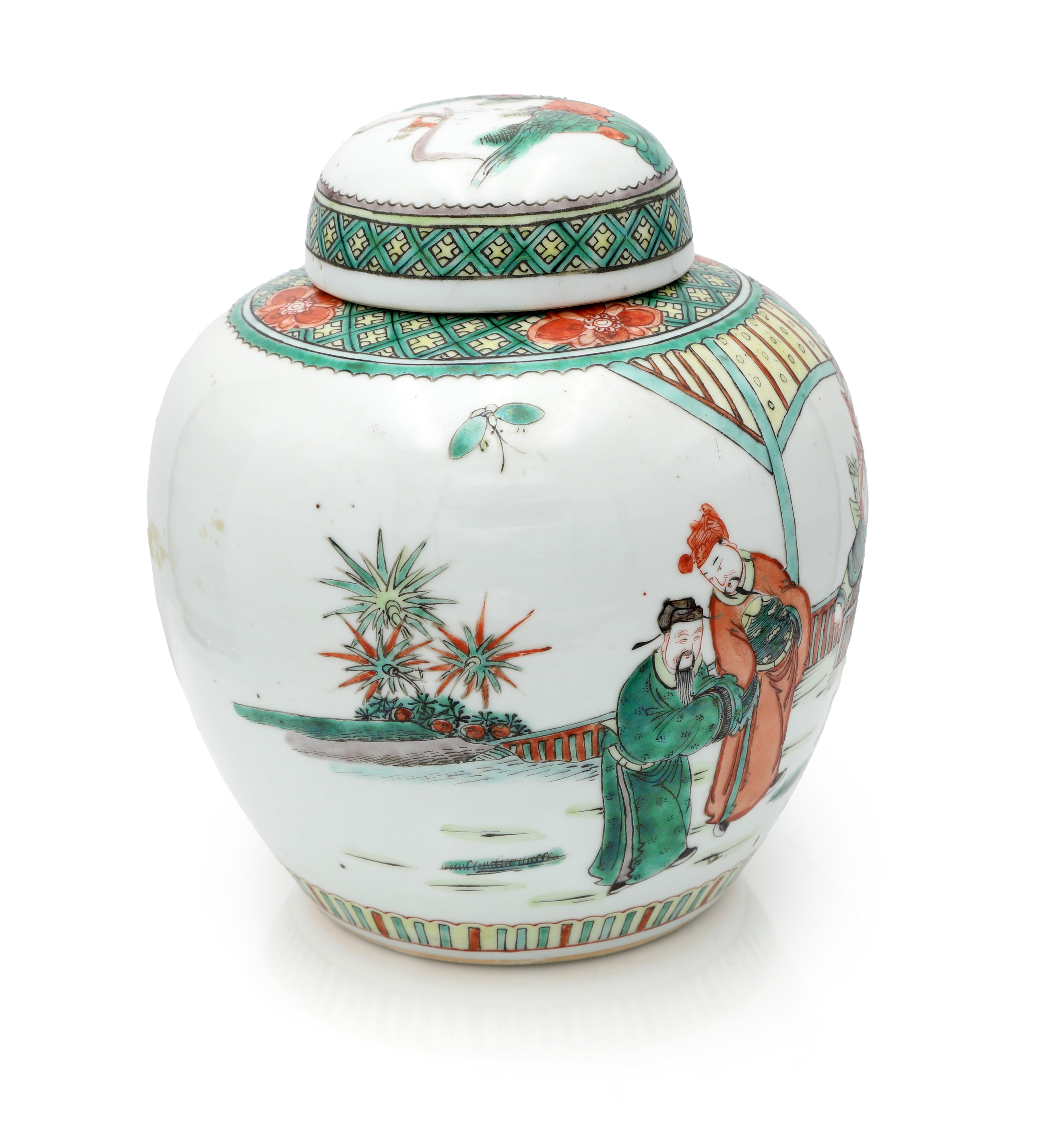 Piccolo ginger jar in porcellana policroma, Cina, dinastia Qing, XIX secolo
