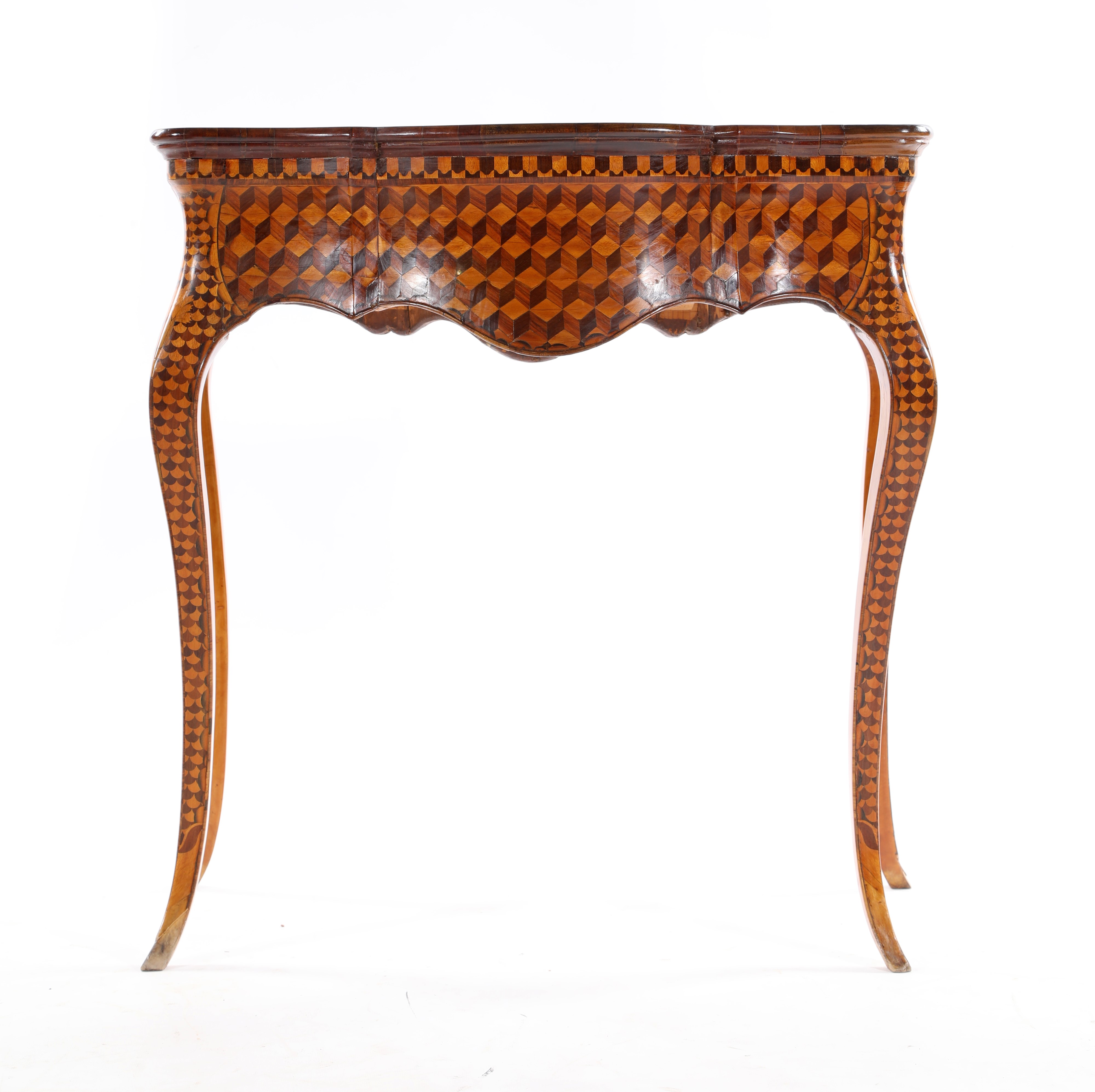 Tavolino Luigi XV in legni pregiati, Veneto, XVIII secolo