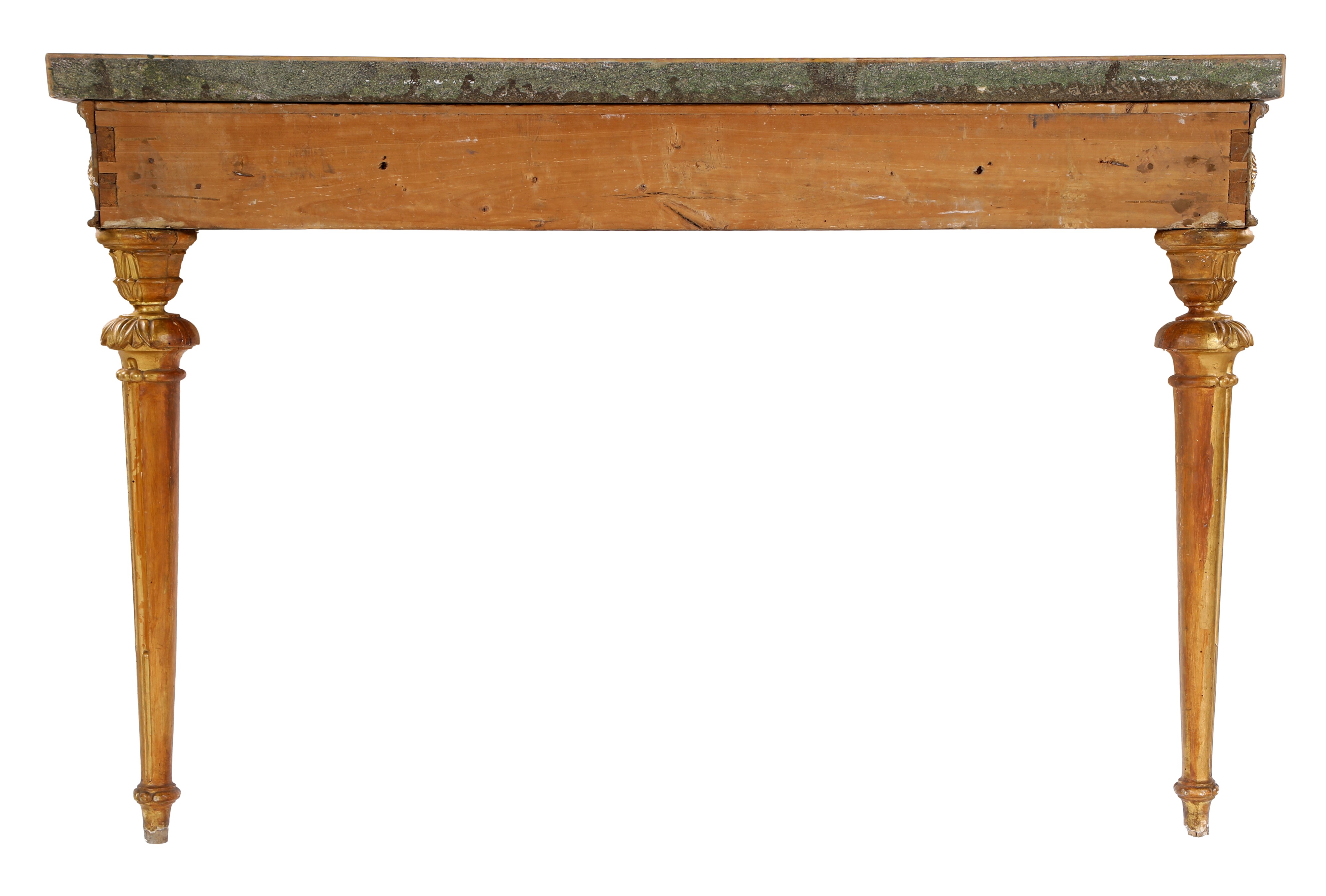 Console Luigi XVI in legno dorato, fine del XVIII secolo