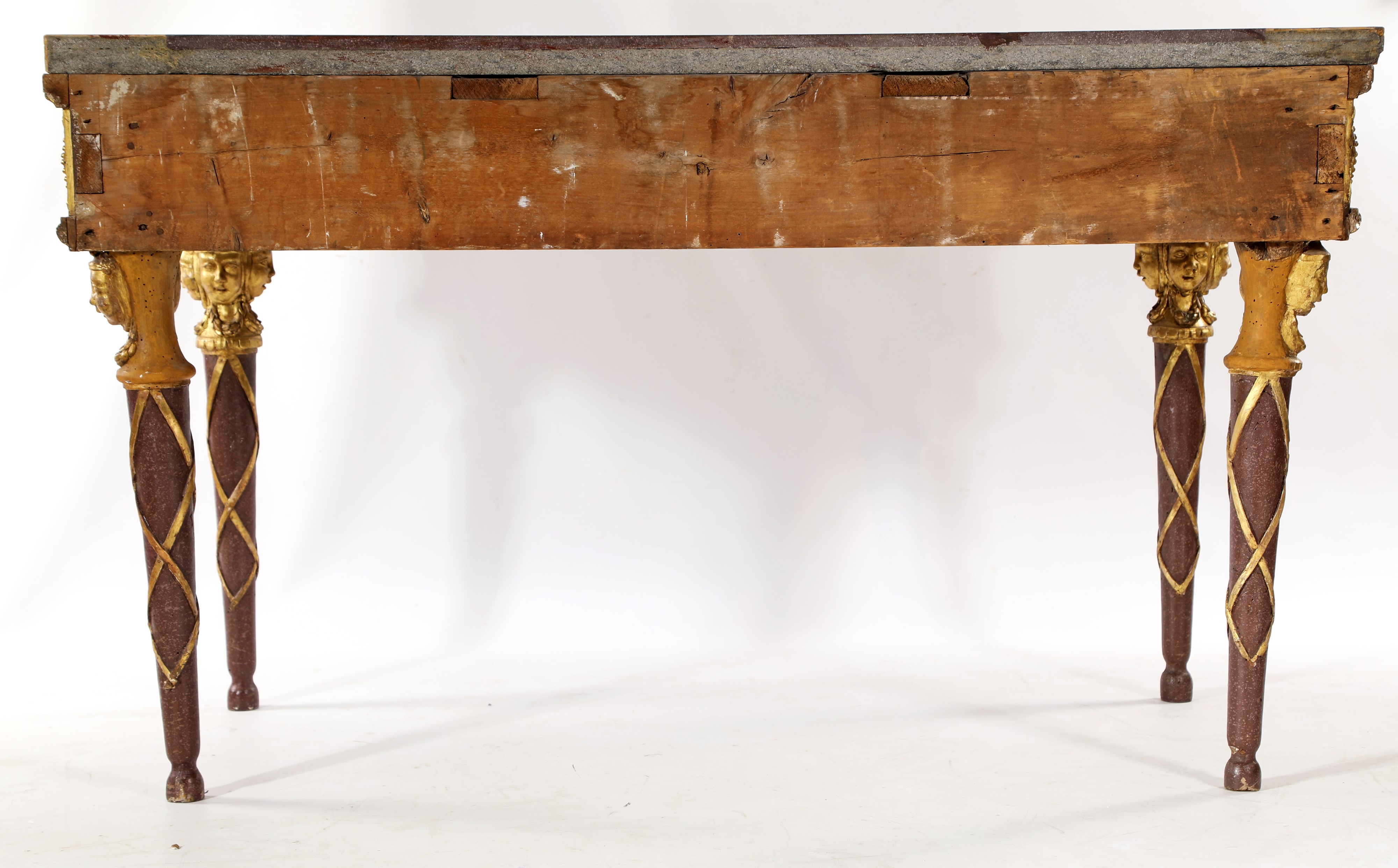 Console in legno laccato e dorato, fine del XVIII secolo