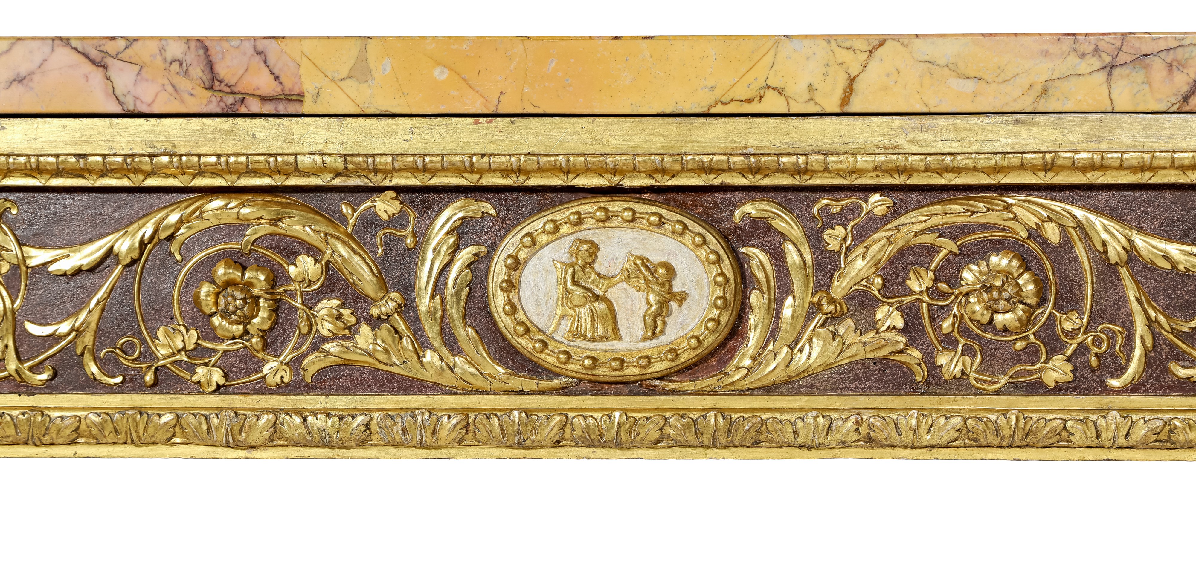 Console in legno laccato e dorato, fine del XVIII secolo