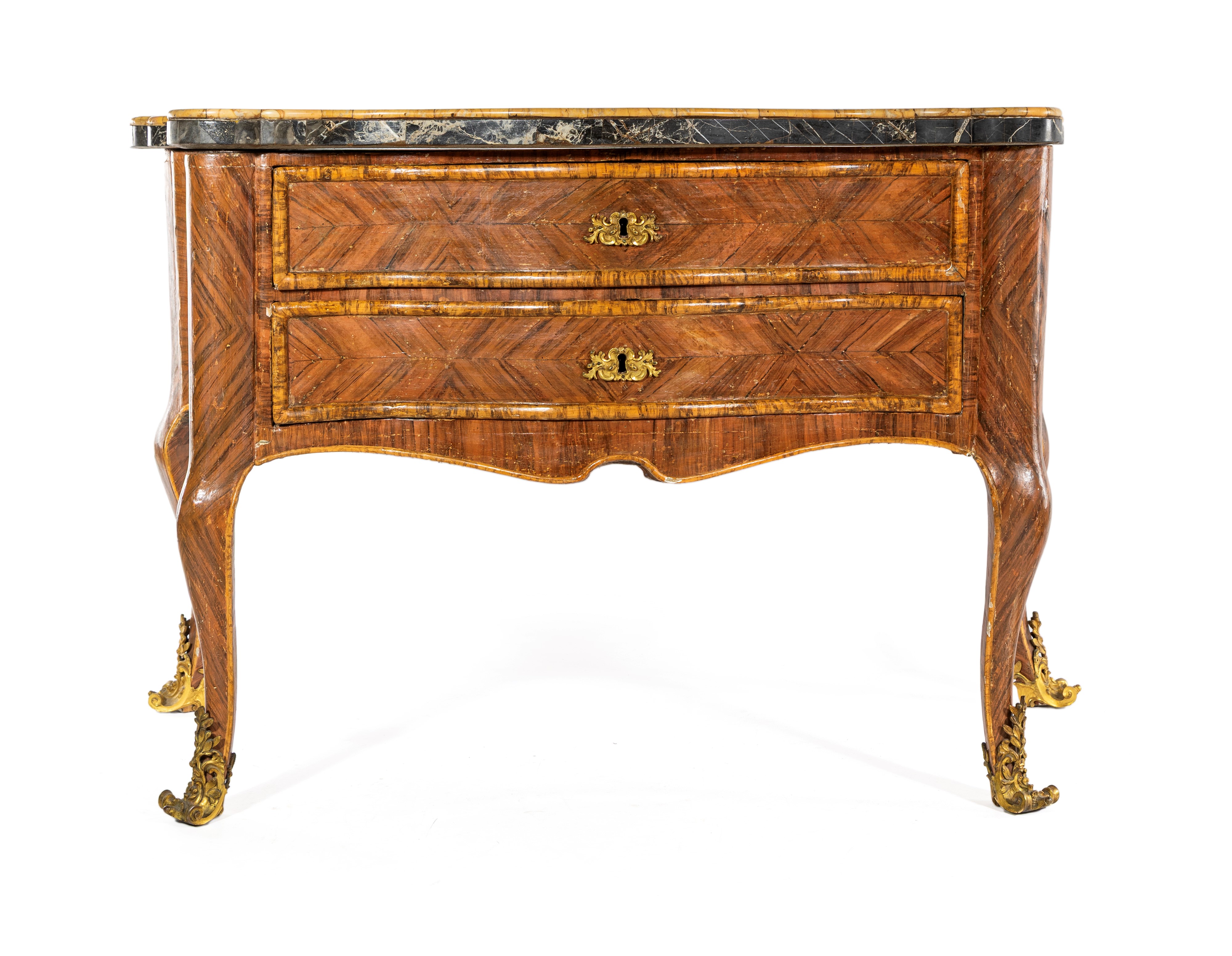Coppia di cassettoni, legno dipinto ad imitazione del bois de rose, Roma, XVIII secolo