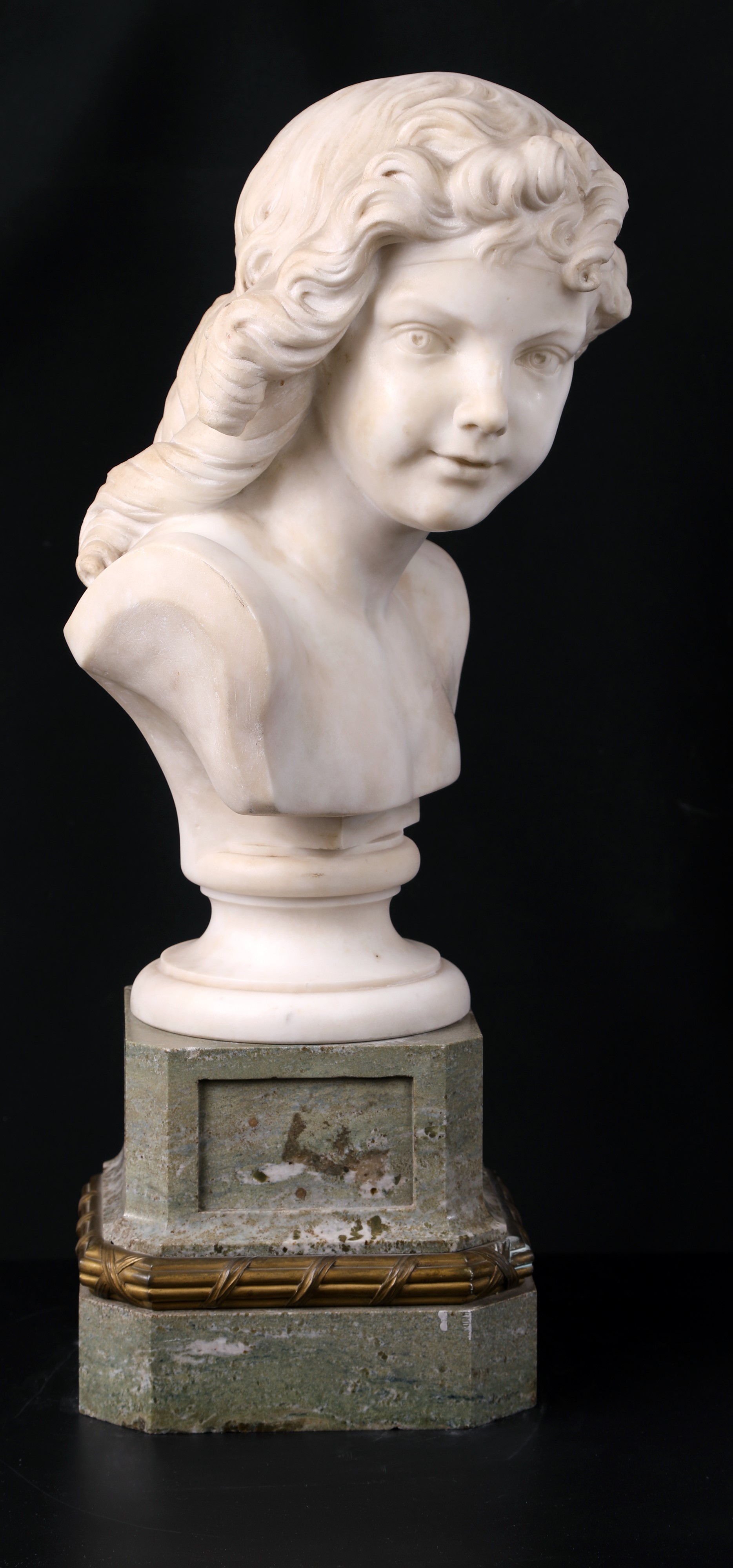 Jean-pierre-antoine Tassaert - Busto di Cupido in marmo bianco