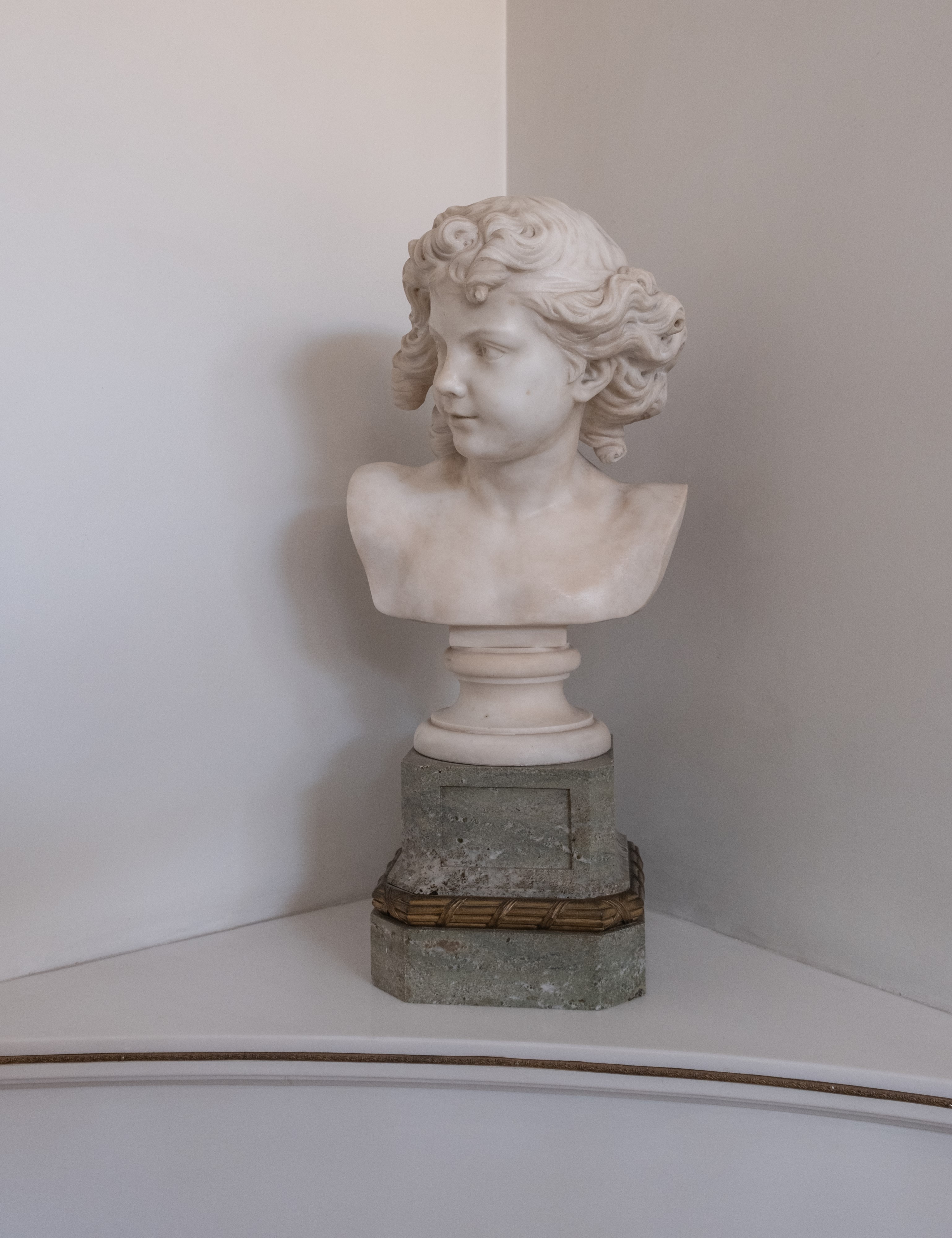 Jean-pierre-antoine Tassaert - Busto di Cupido in marmo bianco