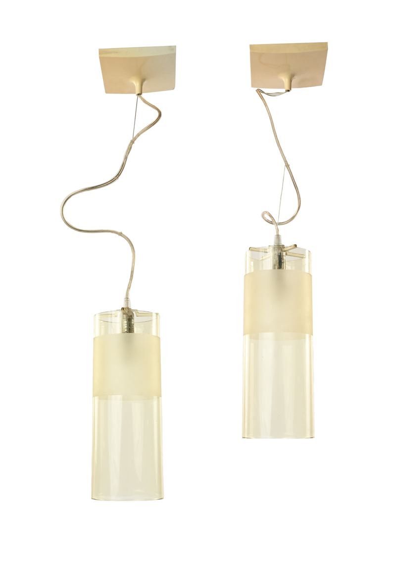 Lotto di due lampade a sospensione modello Easy prod. Kartell