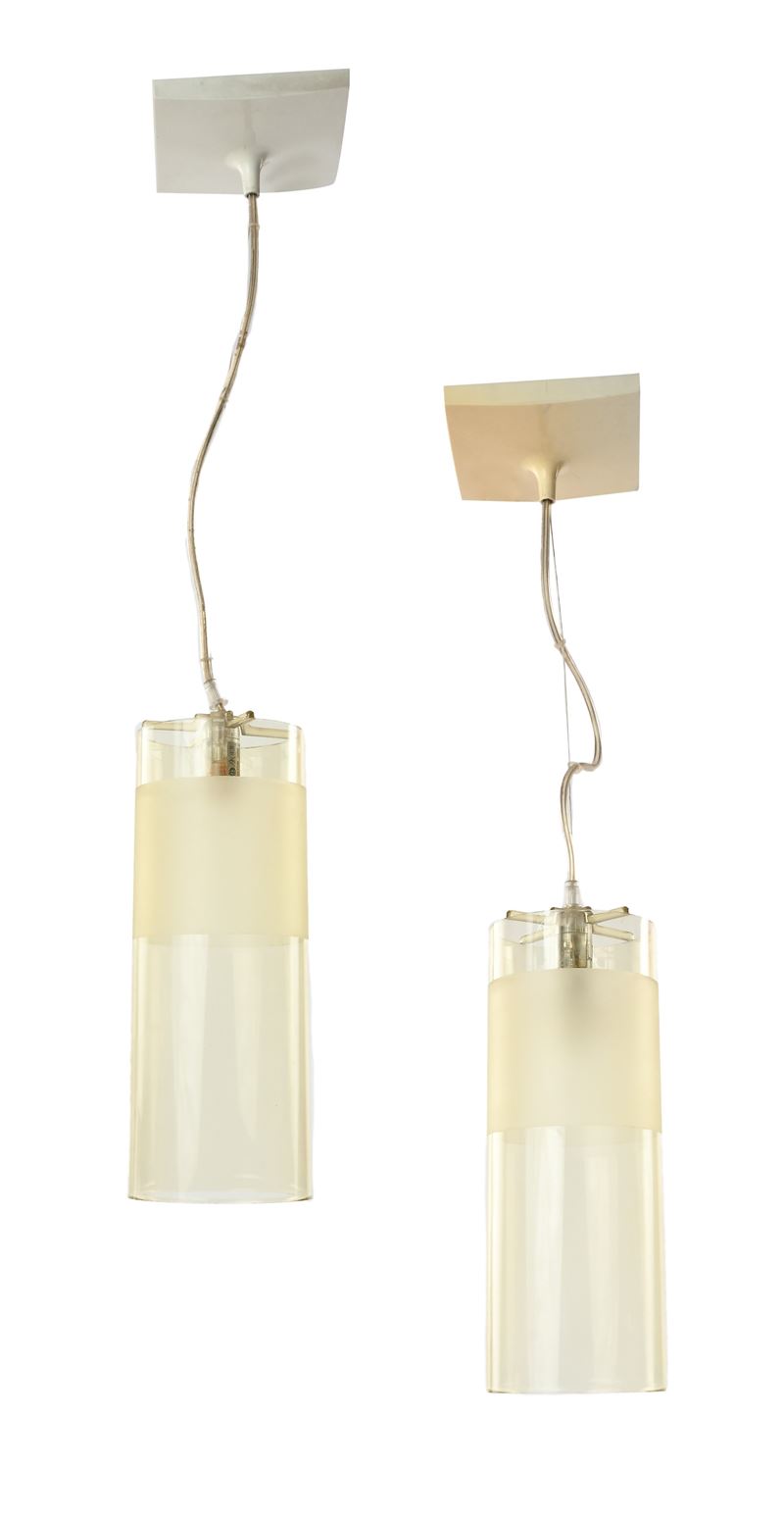 Lotto di due lampade a sospensione modello Easy prod. Kartell