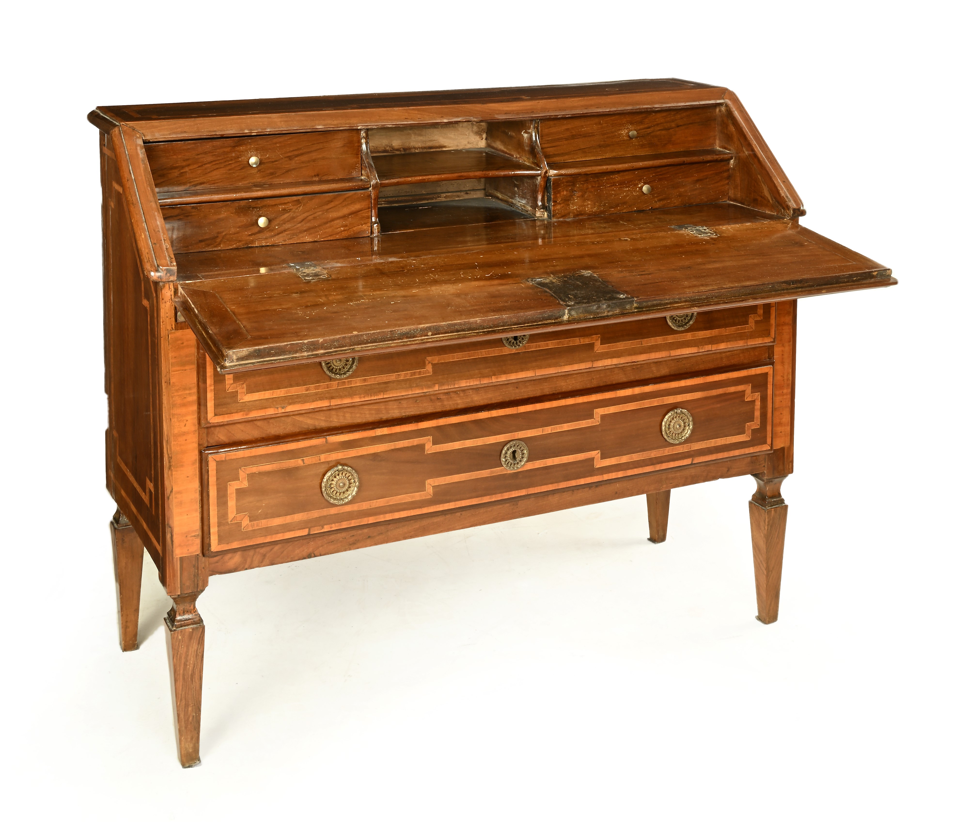 Ribaltina in ciliegio con intarsio, cm 93x113x46
