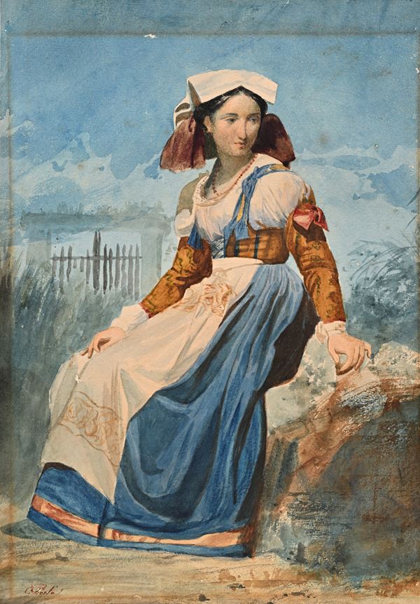 Popolana in abiti tradizionali