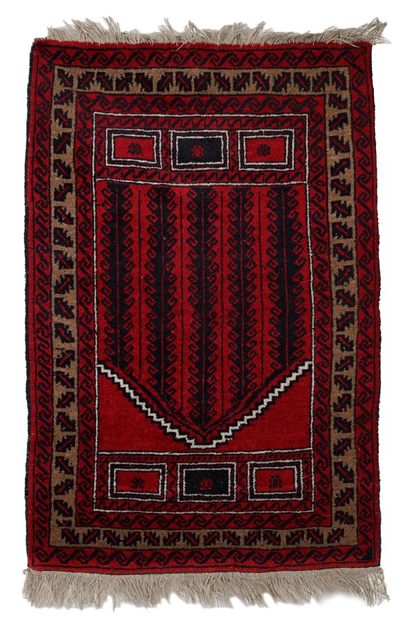 Tappeto da preghiera Belucistan, Asia Centrale, inizi XX secolo