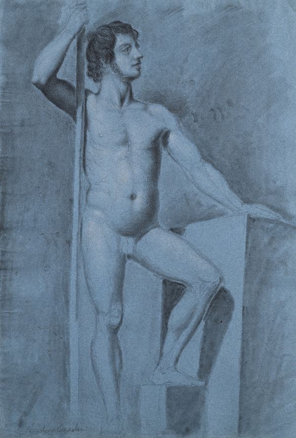 Recto: Studio di Nudo Accademico - Verso: Studio di giovane