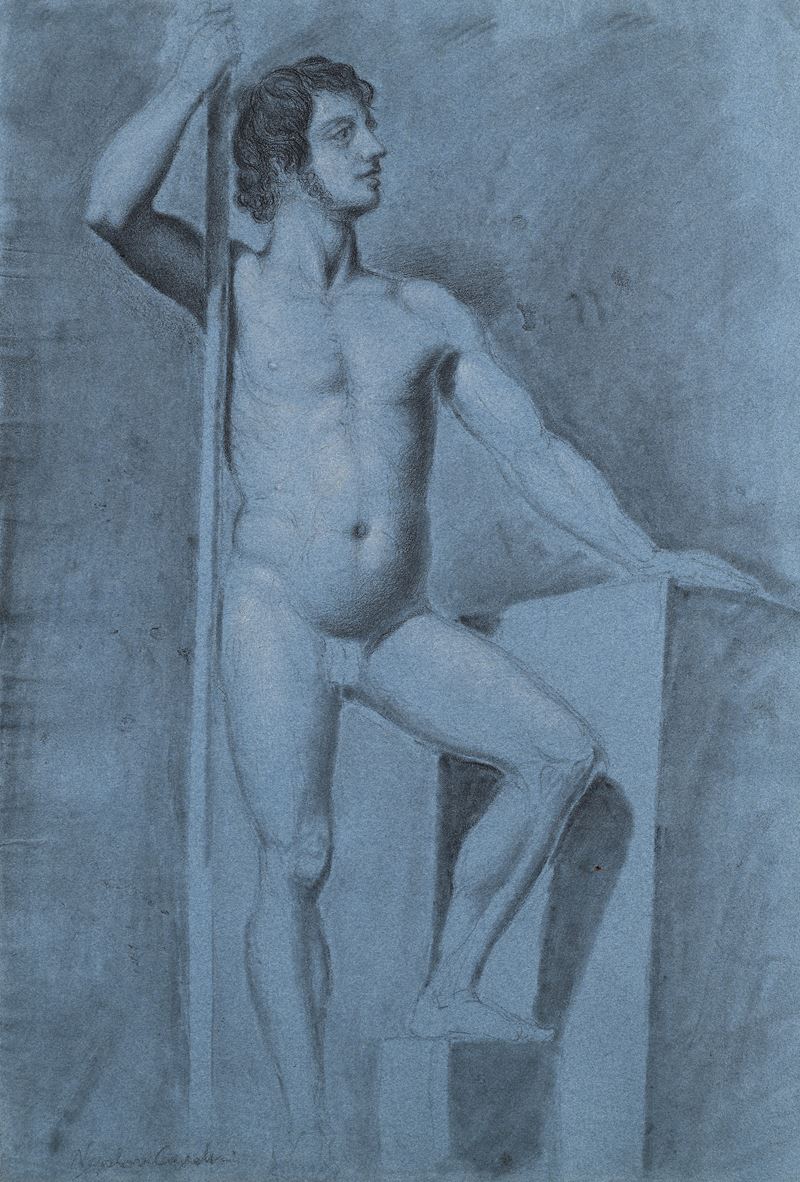 Recto: Studio di Nudo Accademico - Verso: Studio di giovane