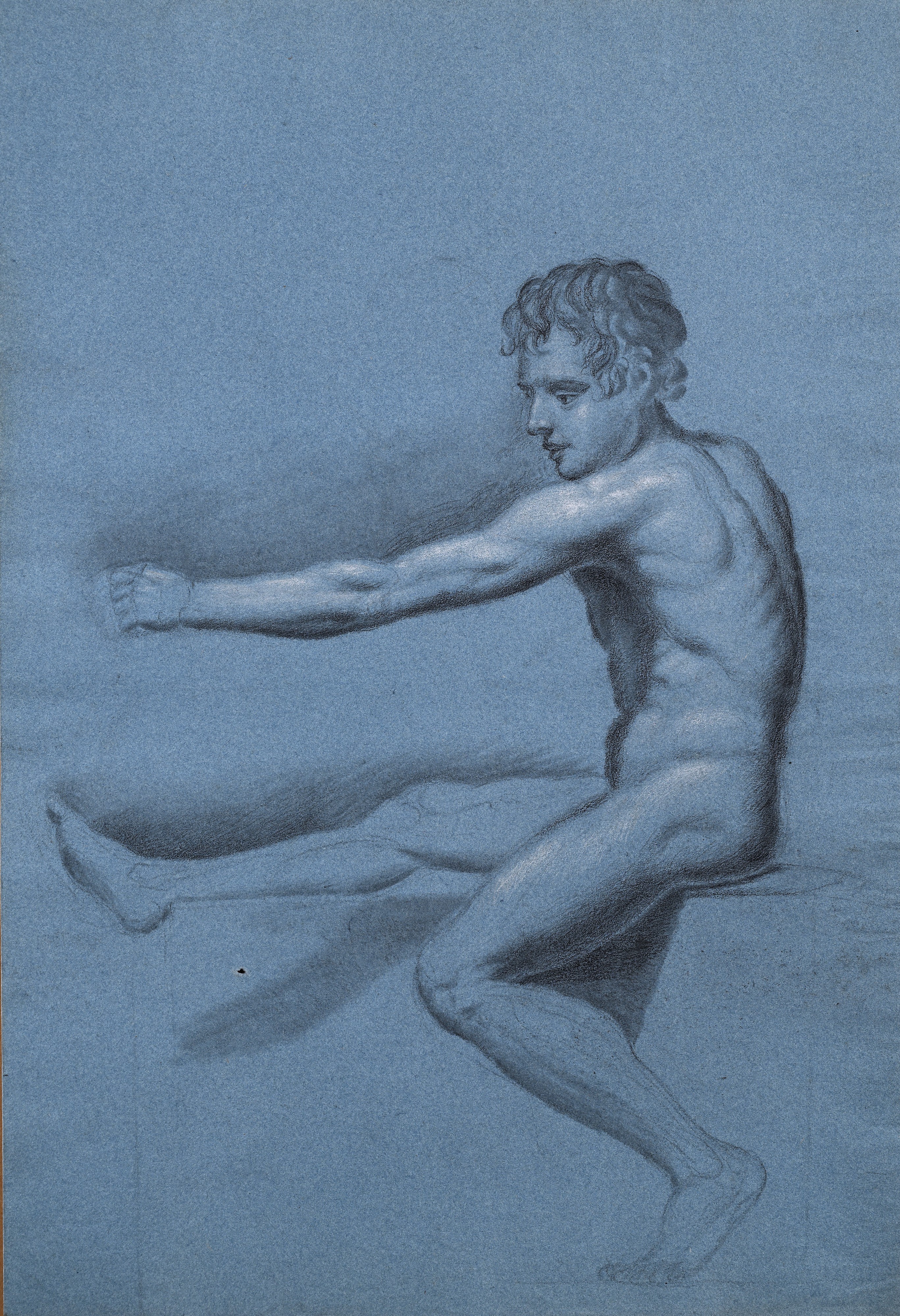 Recto: Studio di Nudo Accademico - Verso: Studio di giovane