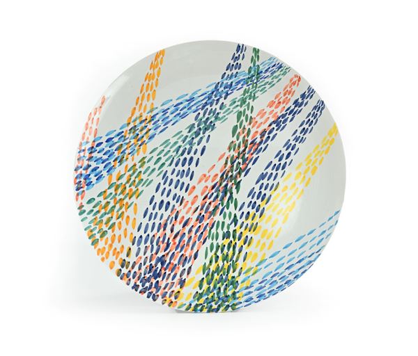 Piero Dorazio - Piatto in ceramica smaltata e dipinta