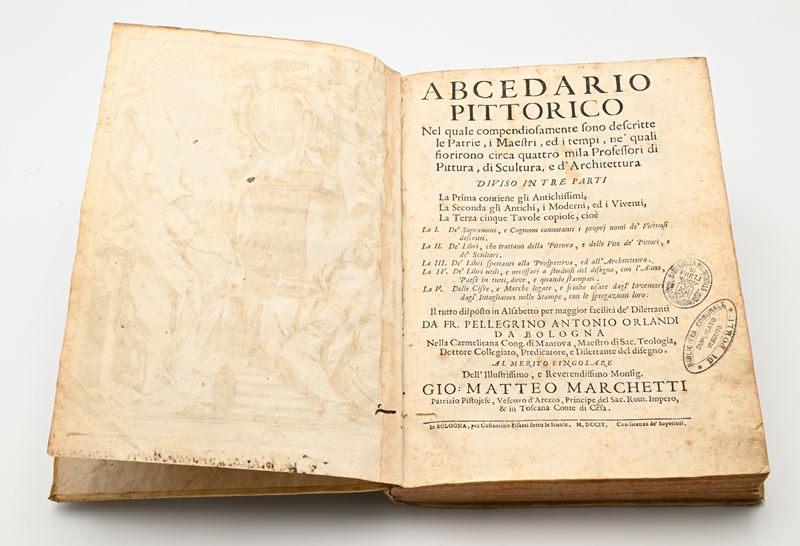 Pellegrino Antonio Orlandi - Abecedario Pittorico nel quale compendiosamente sono descritte le Pa...