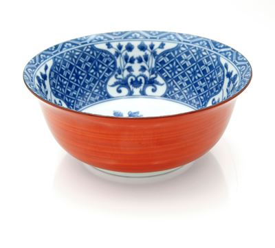 Ramen bowl in porcellana, manifattura di Arita per l'esportazione, Giappone, XX secolo