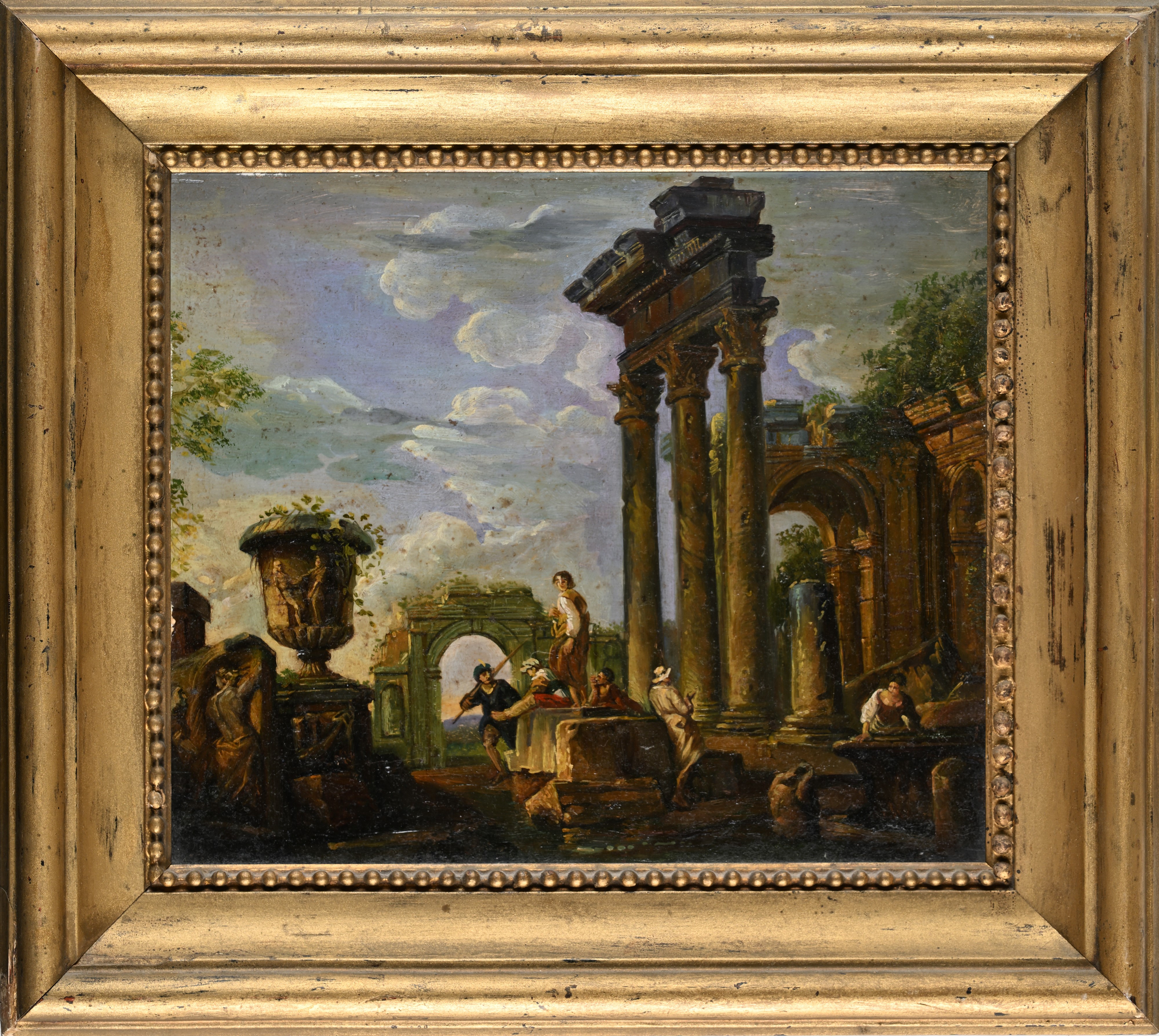 Capriccio architettonico con personaggi