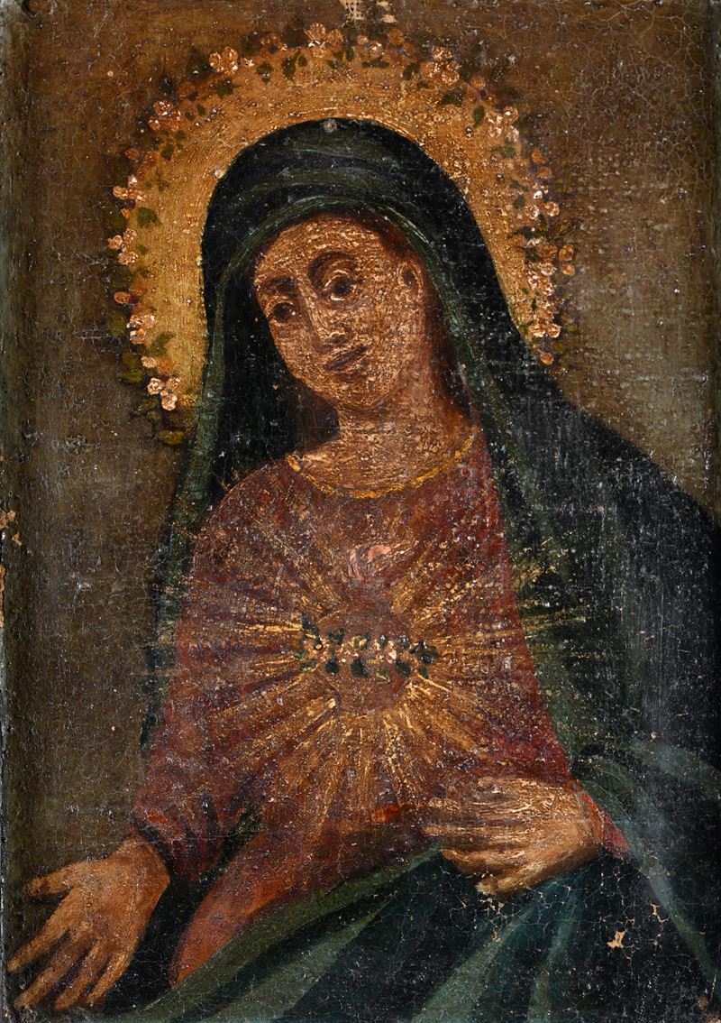 Pittore del XVIII Secolo - Madonna Addolorata, olio su tela