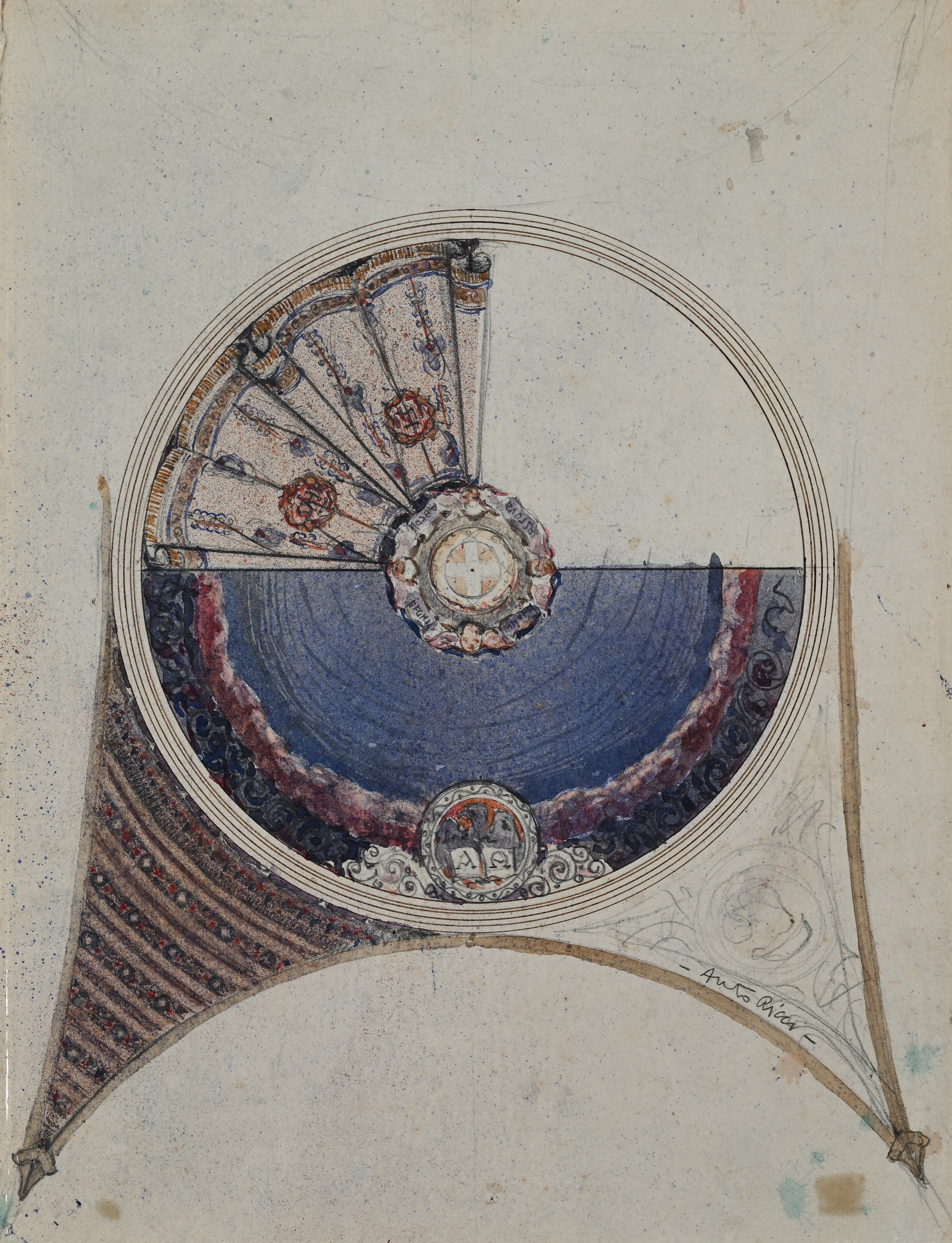 Studio di Vetrata - Studio per Cupola