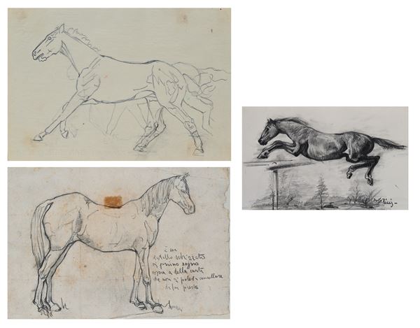 Tre Studi di cavalli