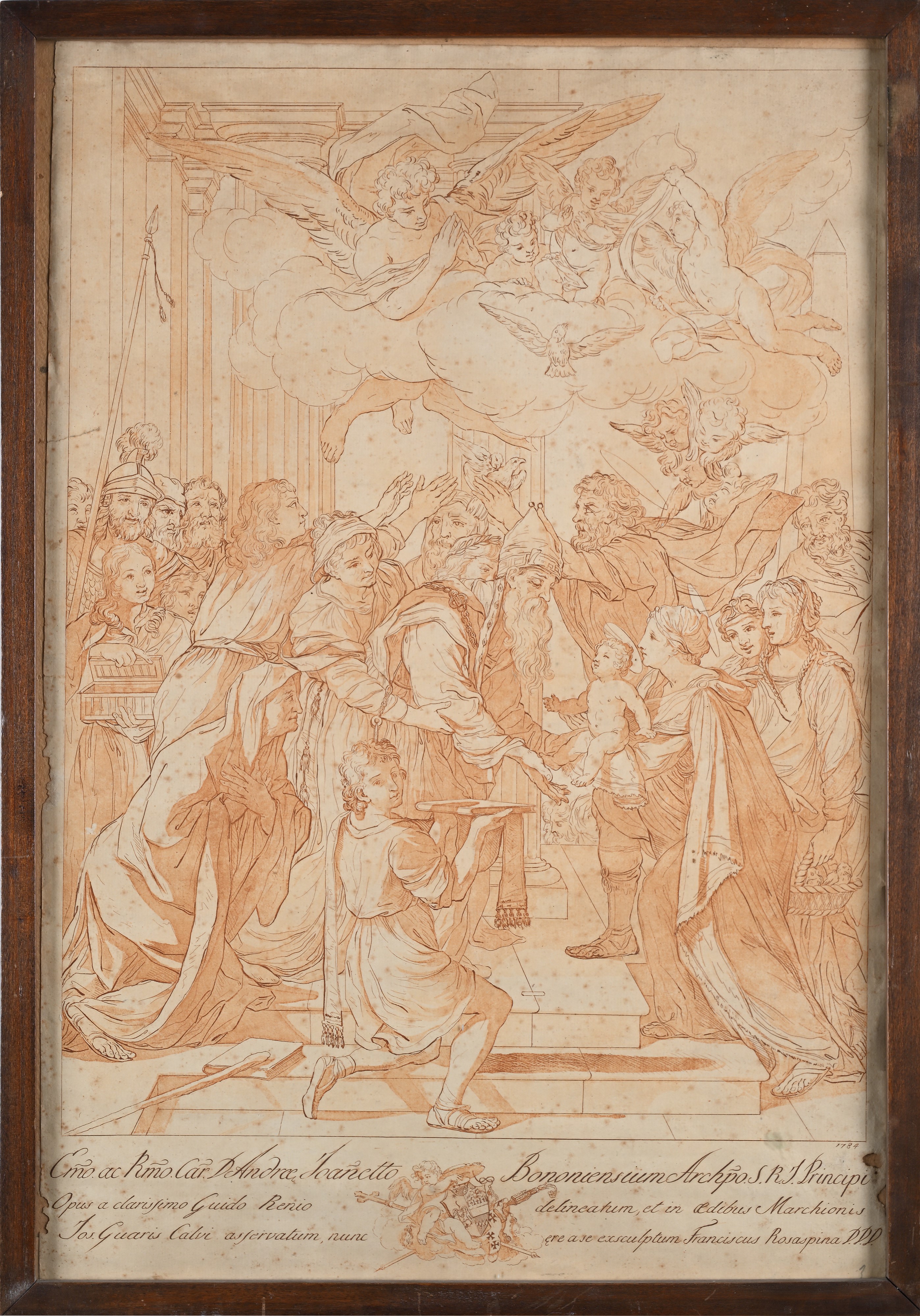 Studio di Frontespizio con presentazione di Gesù al tempio