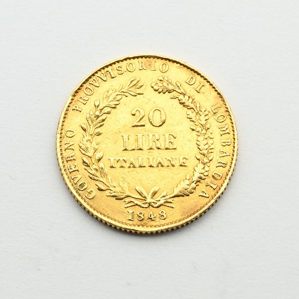20 Lire Governo provvisorio di Lombardia 1848