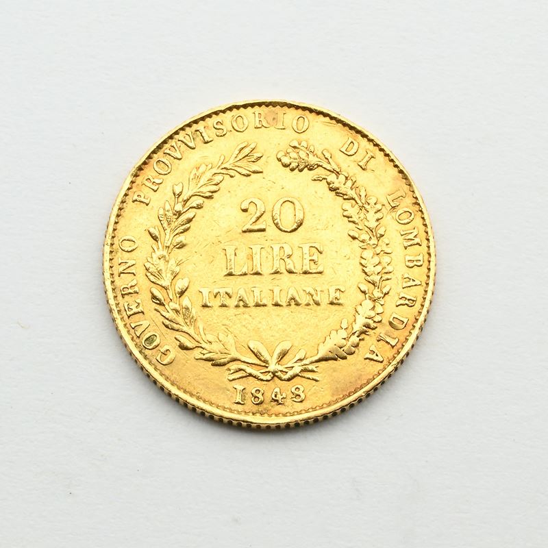 20 Lire, Governo provvisorio di Lombardia (1848)