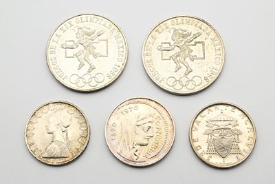 Lotto di monete in argento, insieme numismatico