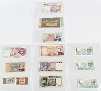 Banconote italiane ed estere (lotto vario)