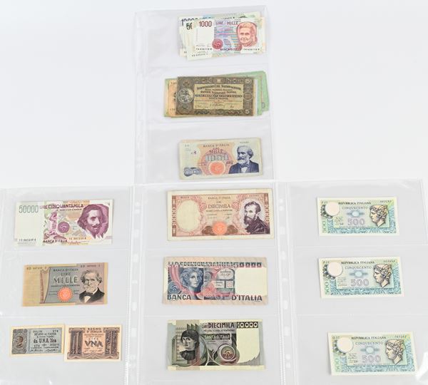 Lotto Banconote Italiane ed estere