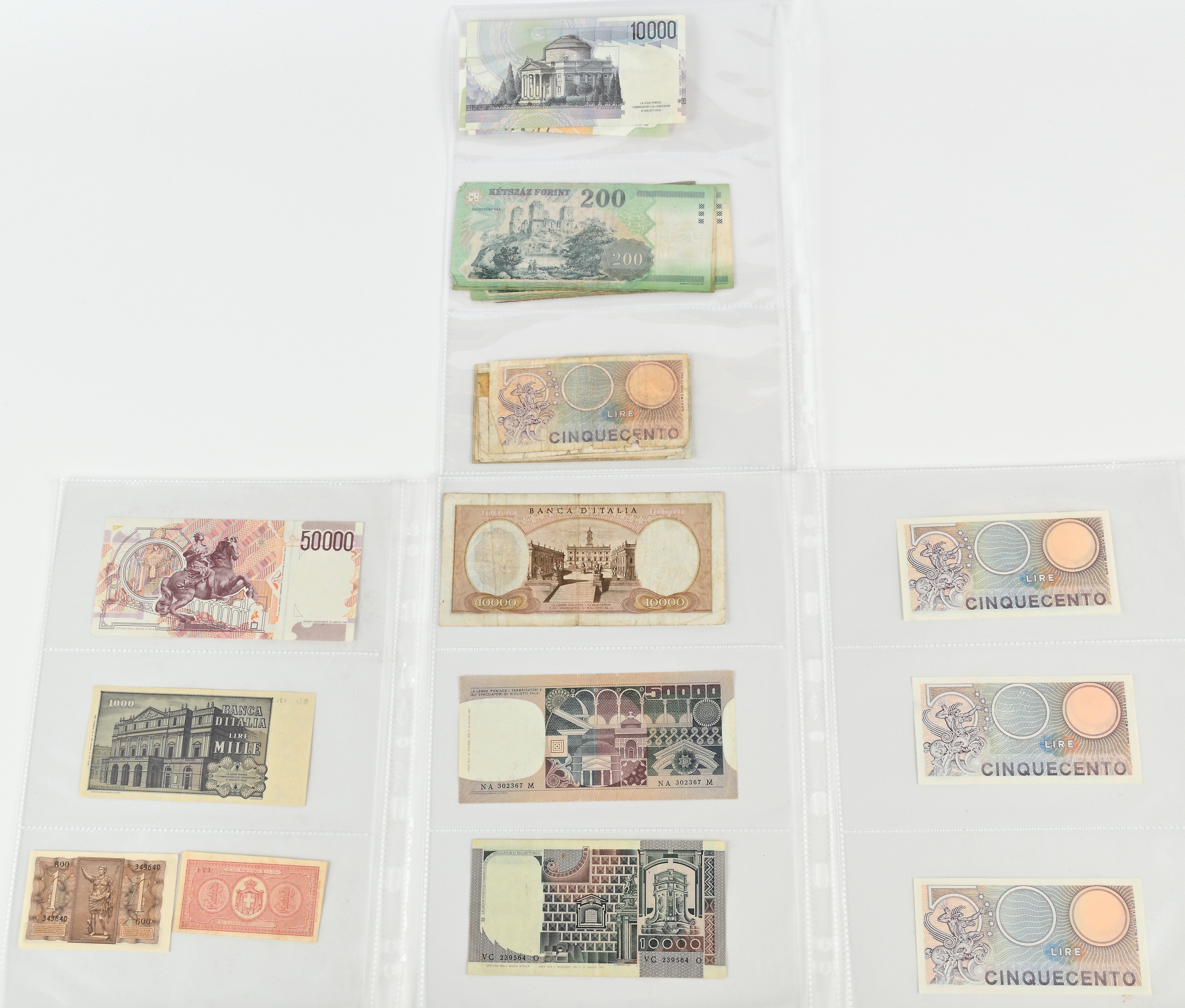 Banconote italiane ed estere (lotto vario)