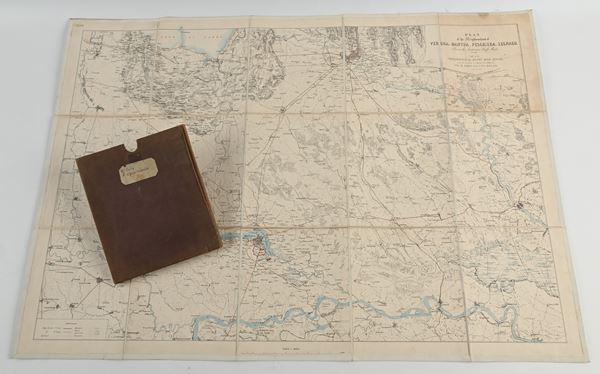 A.C. Cooke / H. James - Mappa del quadrilatero di Radetsky: Plan of the Neighbourhood of Verona, Mantua, Peschiera Legnago from the Austrian Staff Map