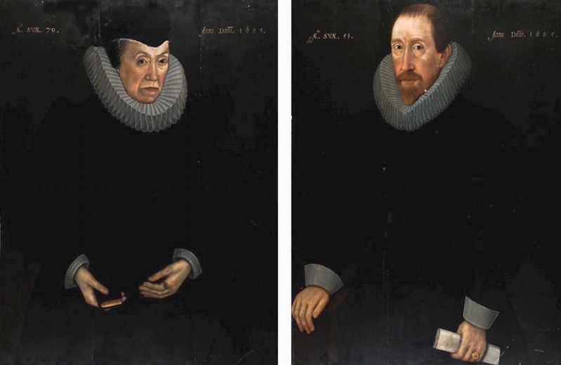 Petrus Feddes Van Harlingen - Coppia di Ritratti
