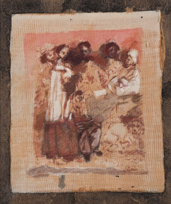 Carlo Cattaneo - Figure con cagnolino