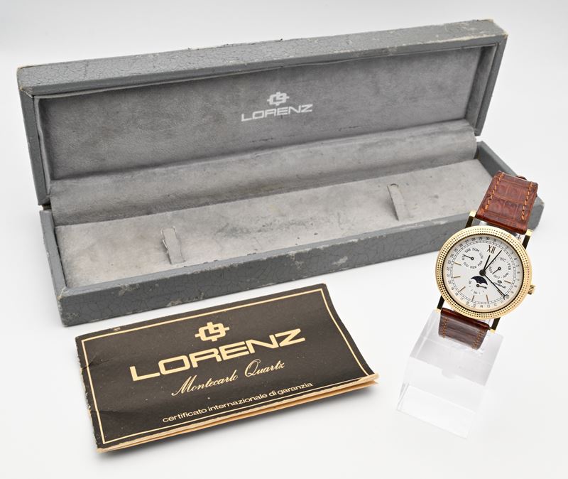 Lorenz Montecarlo Quartz 12050 - Orologio da polso al quarzo calendario annuale con fasi lunari d...