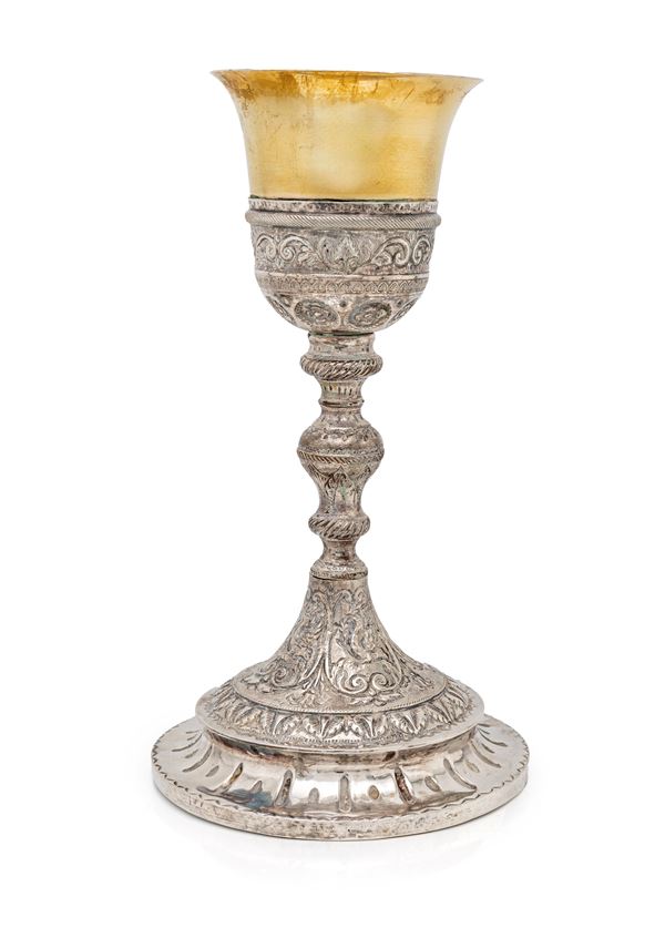 Antico calice liturgico in argento