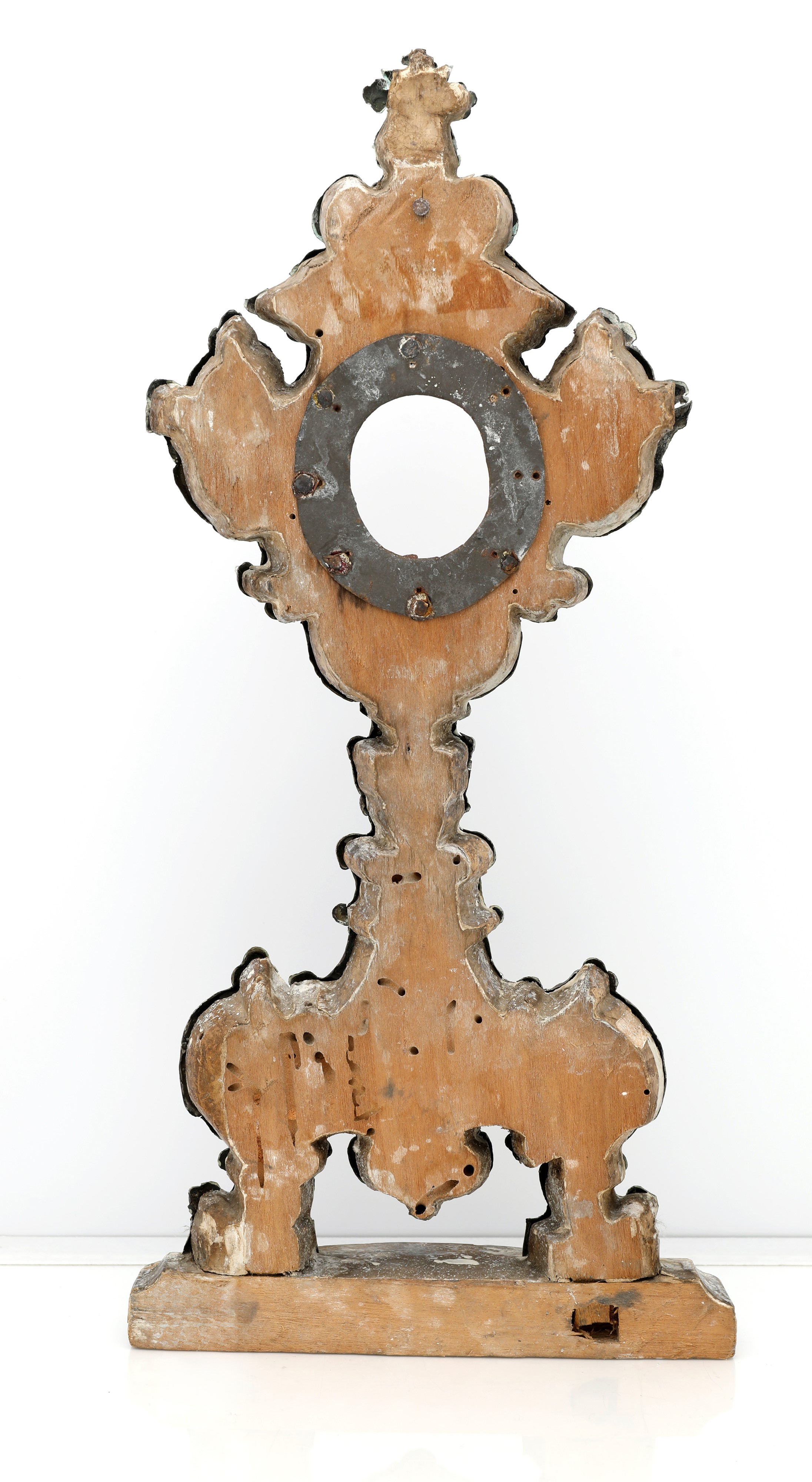 Reliquiario, legno e lamina d’argento