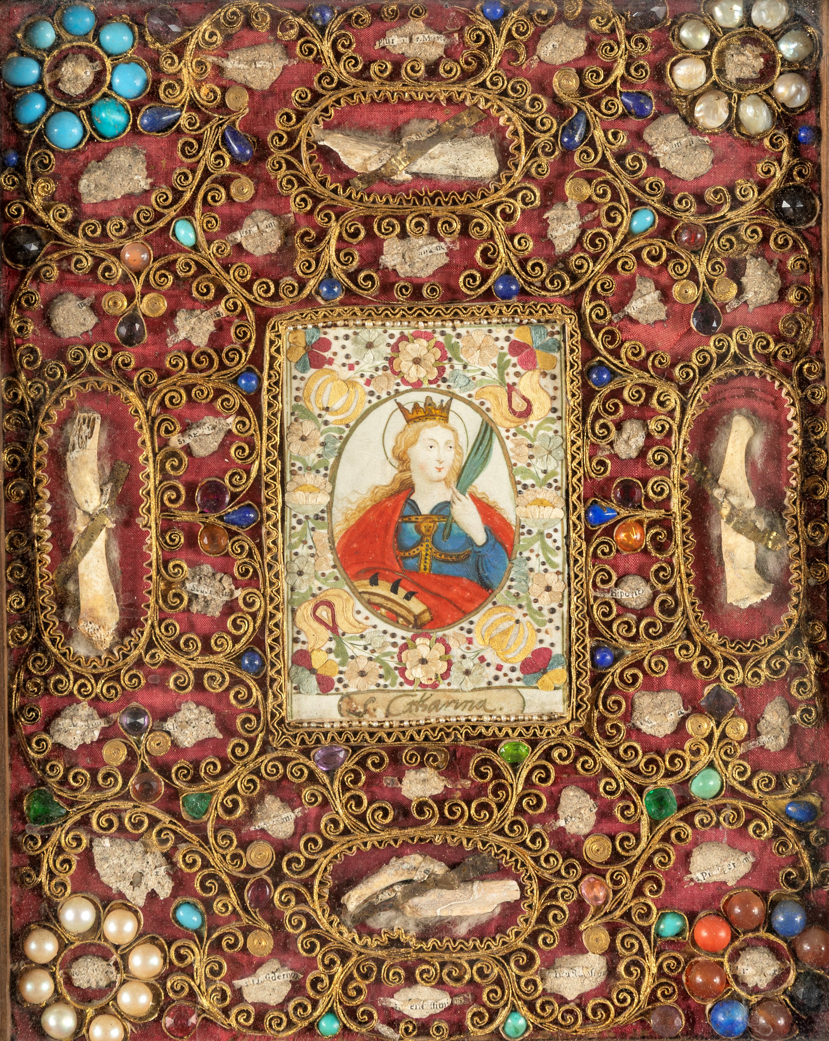 Quadro devozionale con Santa Caterina d'Alessandria, XIX secolo