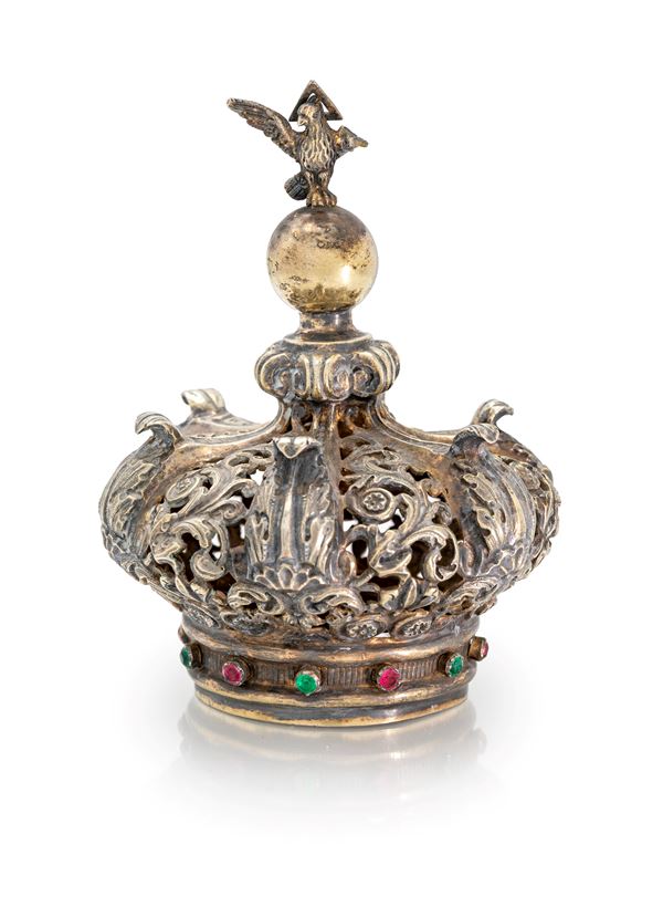Corona regale in argento per statua sacra