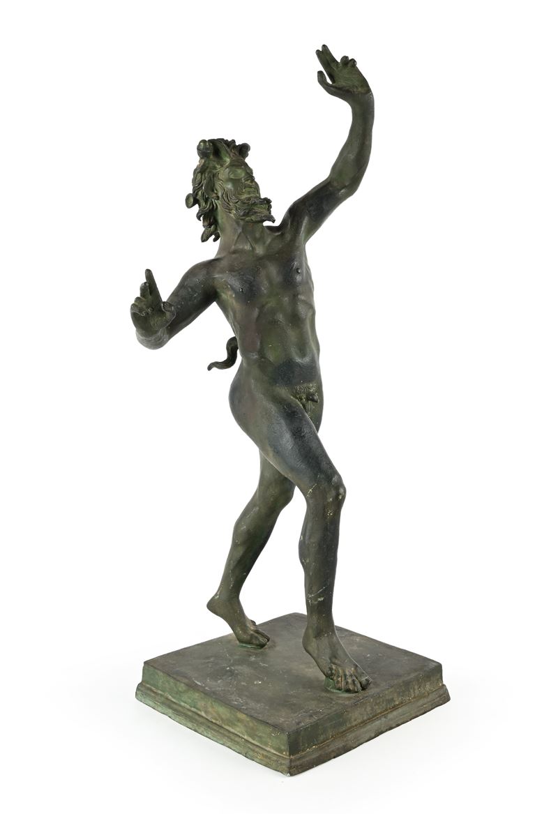 Fauno danzante, bronzo patinato, inizi XX secolo
