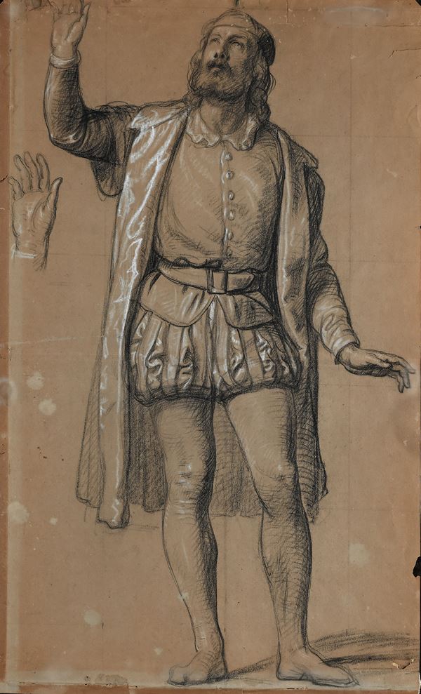 Studio di figura antica con studio di mano